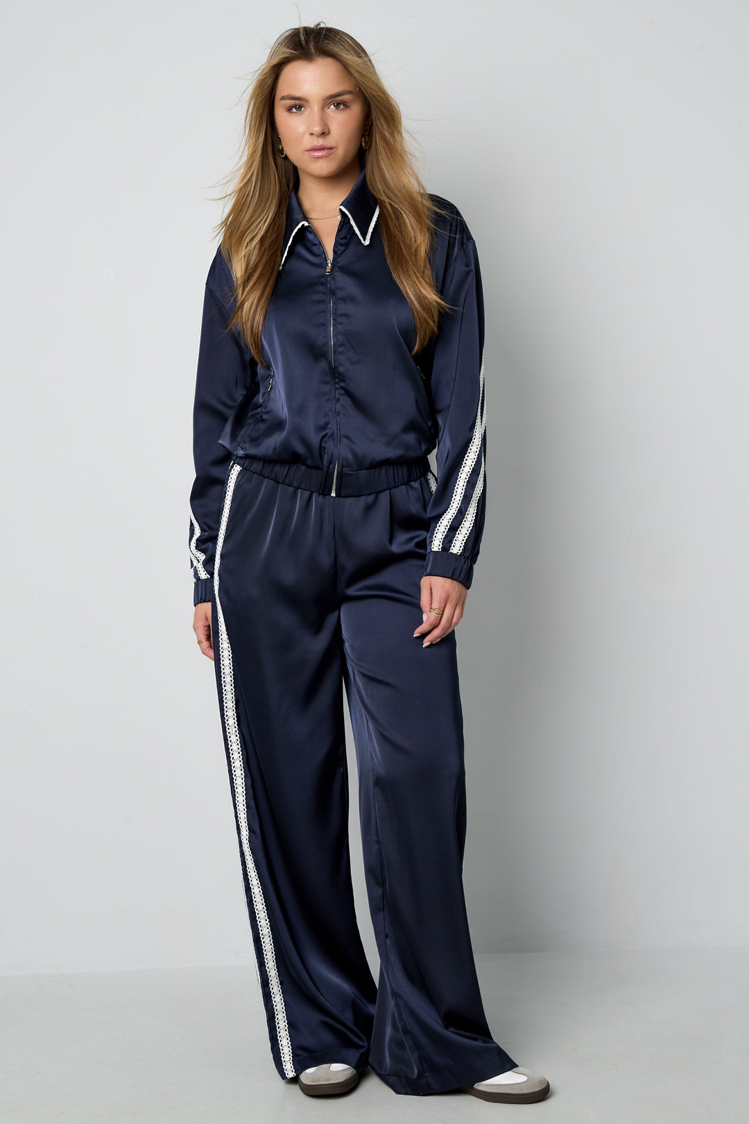 Dames sportief jacket van polyester met kleurcontrast – productfoto 9