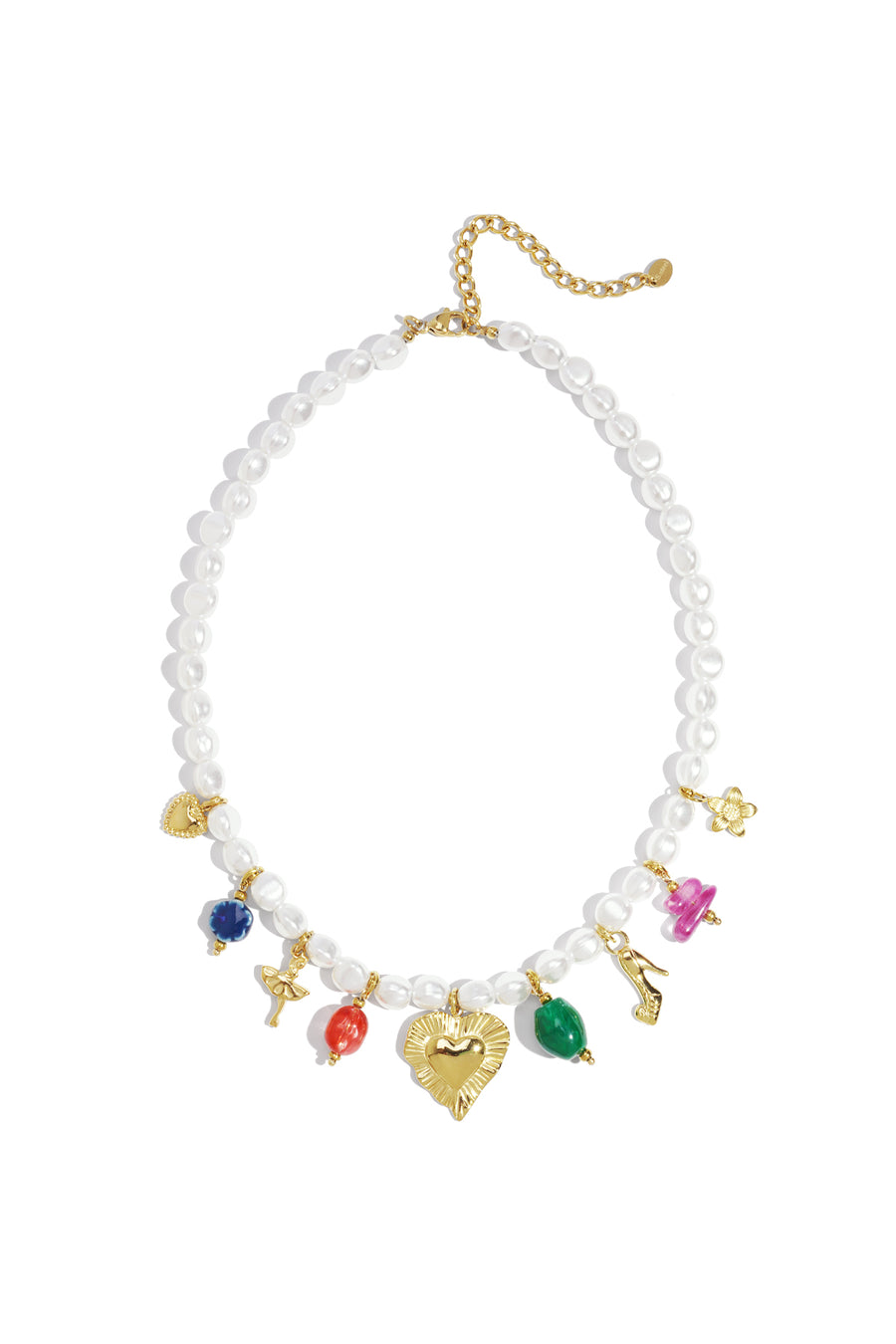 Collier de perles pour femme en acier inoxydable 304, perle d'imitation, céramique, acrylique, hématite