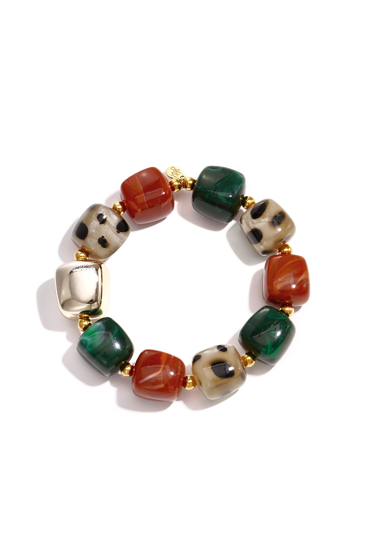 Dames kralenarmband van acryl in paars