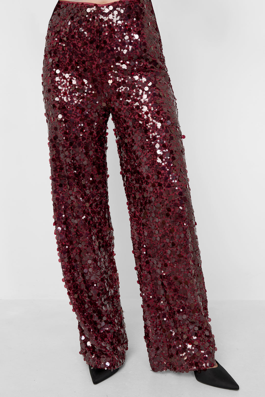 Dames broek met rechte pijpen en pailletten – productfoto 8