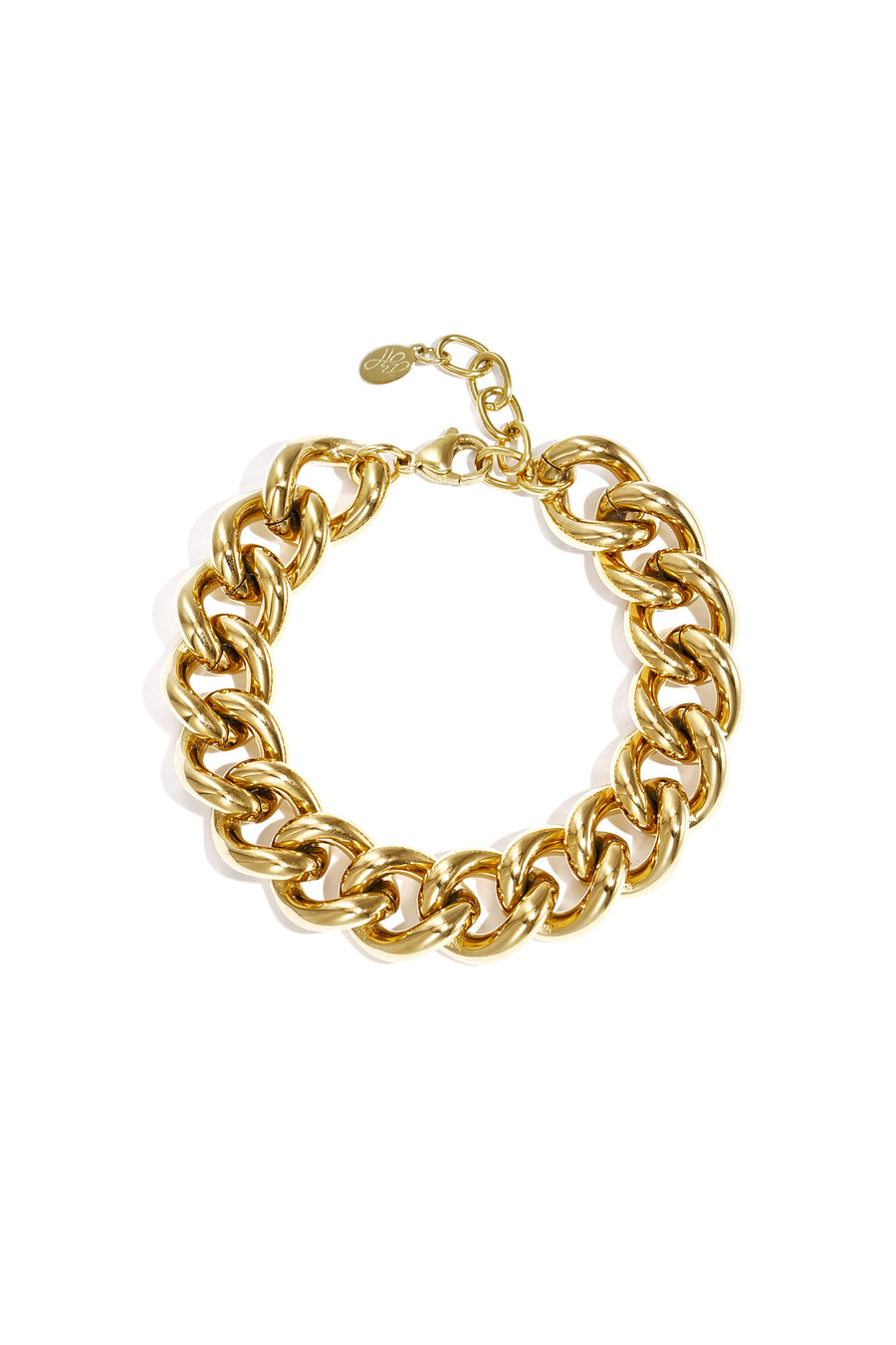 Bracelet à maillons pour femmes en acier inoxydable avec détail maillons – couleur or