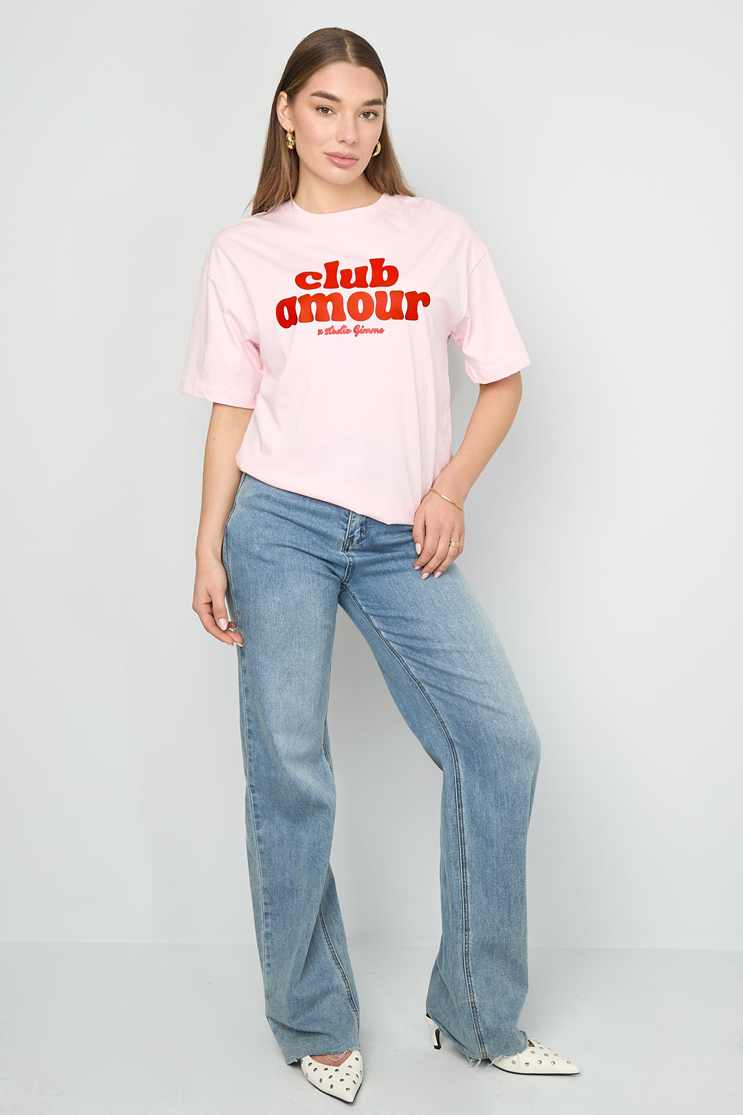 Dames Club Amour T-shirt van katoen met tekst – productfoto 6