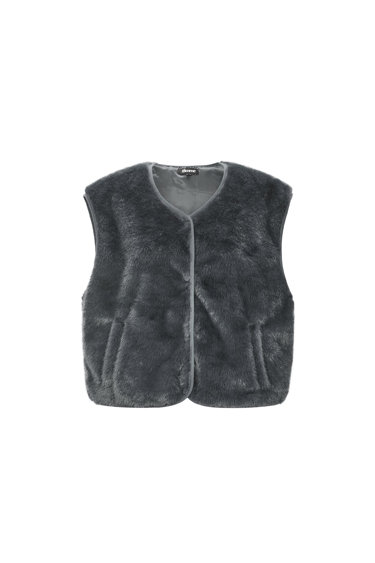 Dames mouwloos gilet van imitatiebont – productfoto 7