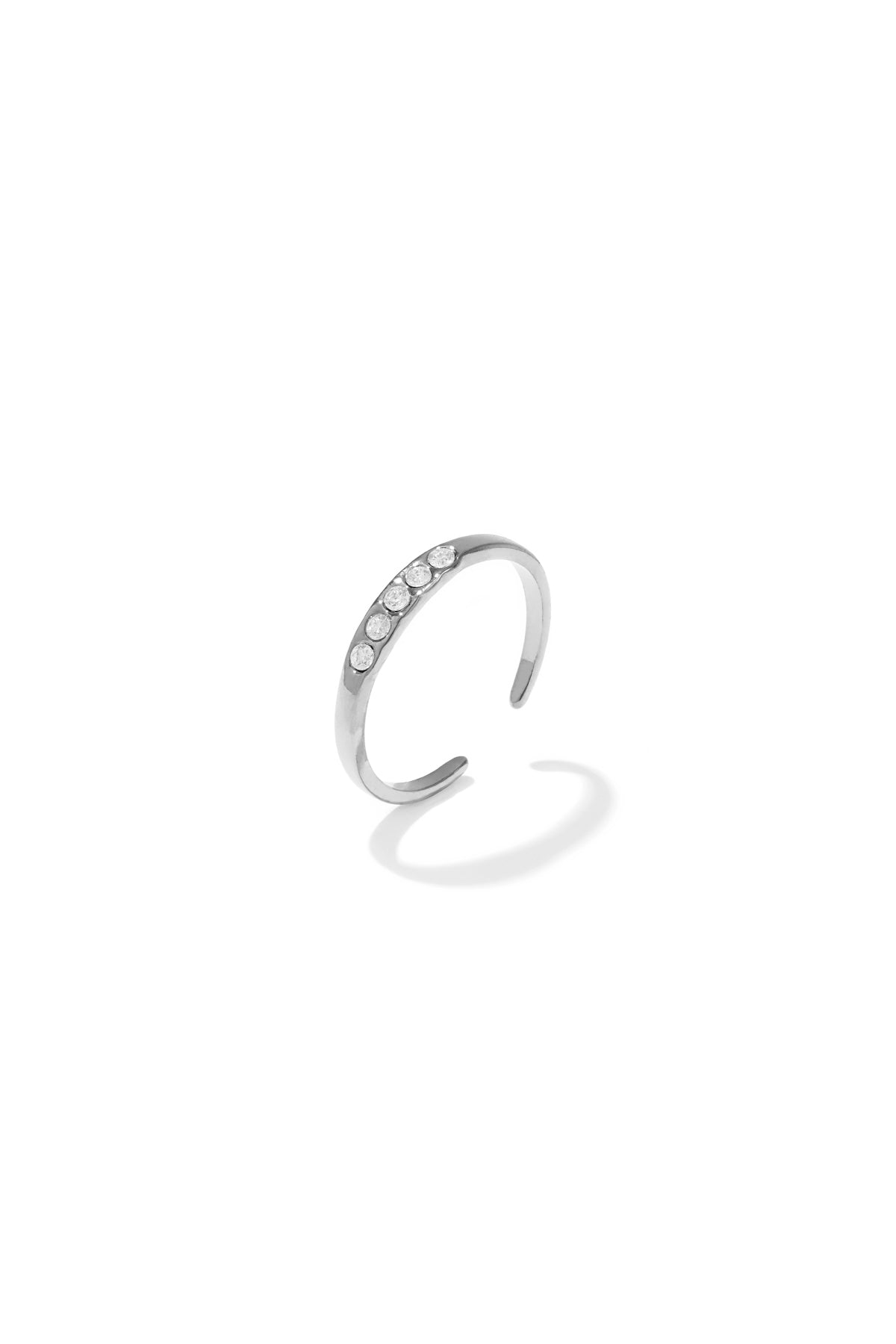 Bague minimaliste pour femme en acier inoxydable avec forme ronde – plusieurs couleurs