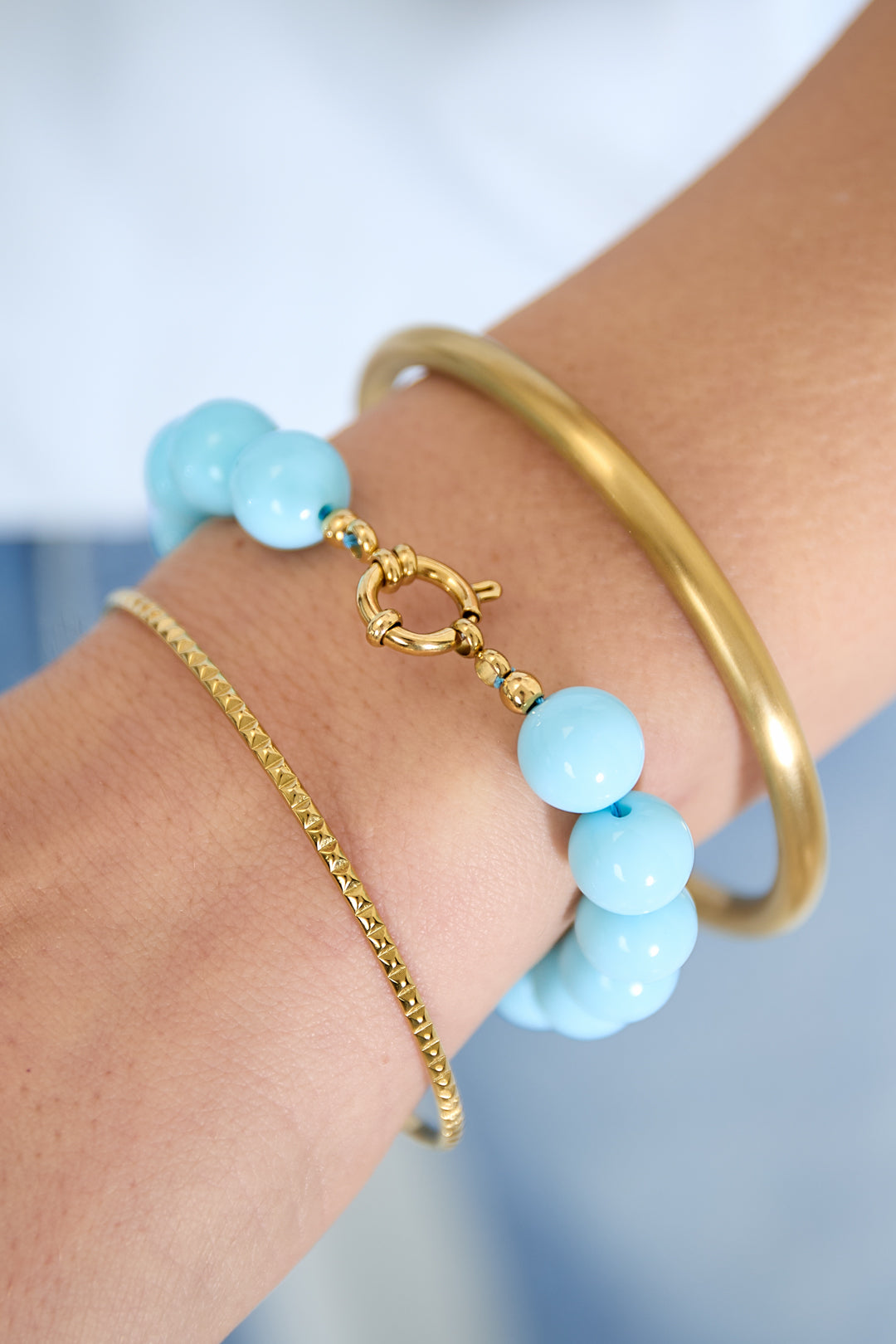 Resin beaded bracelet for women - multi-color - creative – image 3