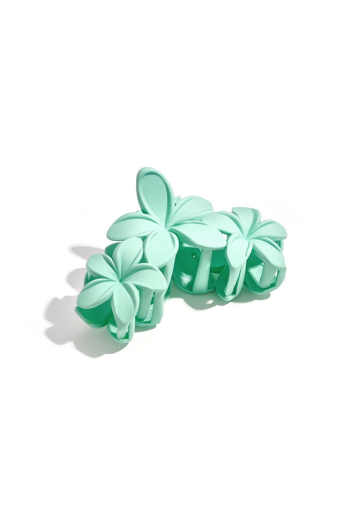 Pince à cheveux en plastique avec motif floral – plusieurs coloris