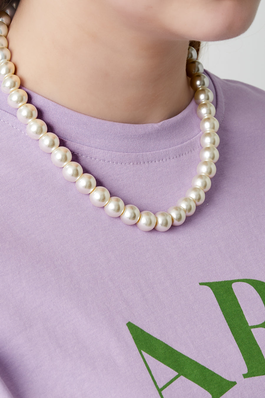 Collier de perles fantaisie pour femme - blanc - décontracté pour tous les jours