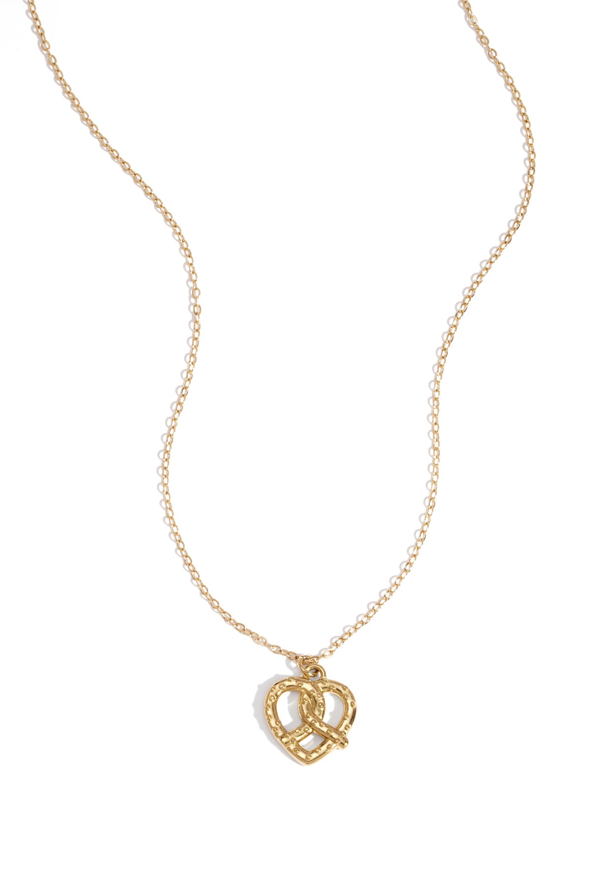 Women's necklace with stainless steel pendant – gold-colored and silver-colored