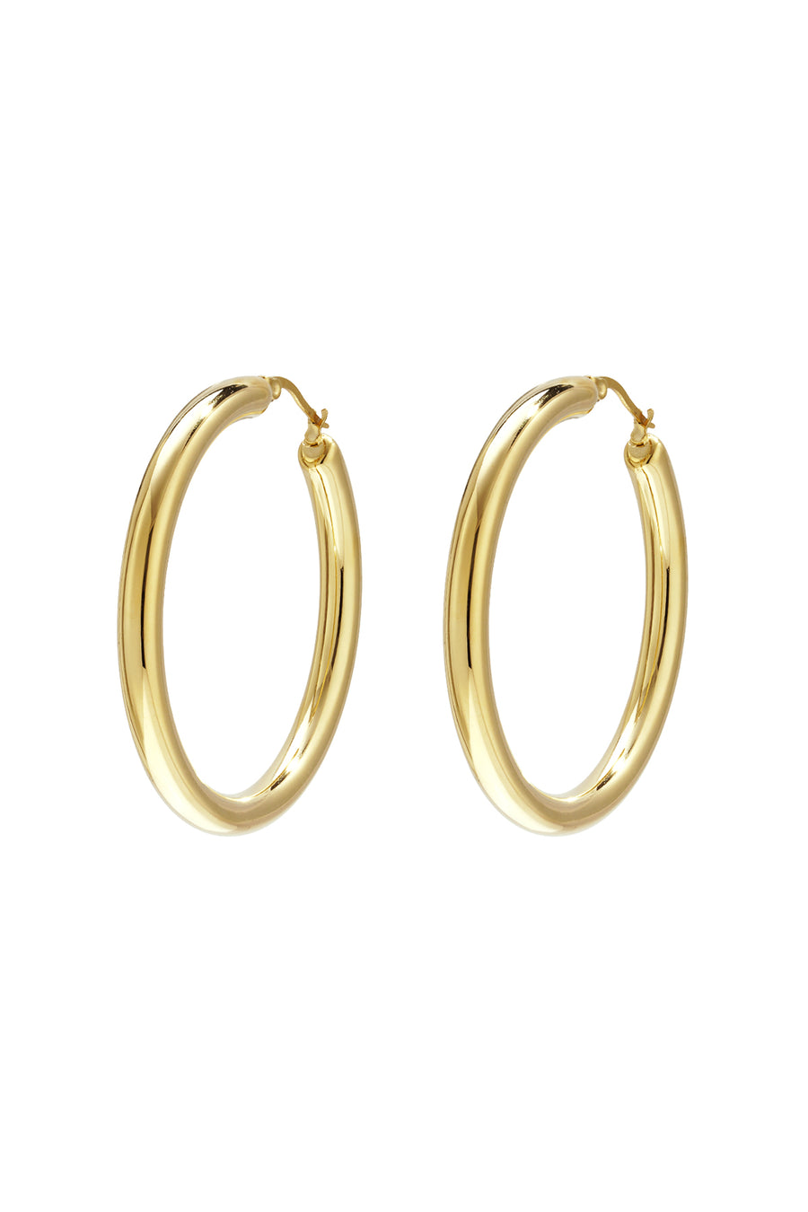 Boucles d'oreilles rondes dorées en acier inoxydable pour femmes