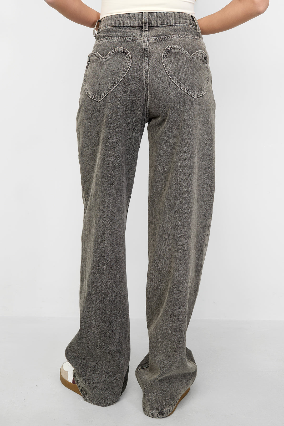 Dames Heartless denim broek van geweven katoen – productfoto 11