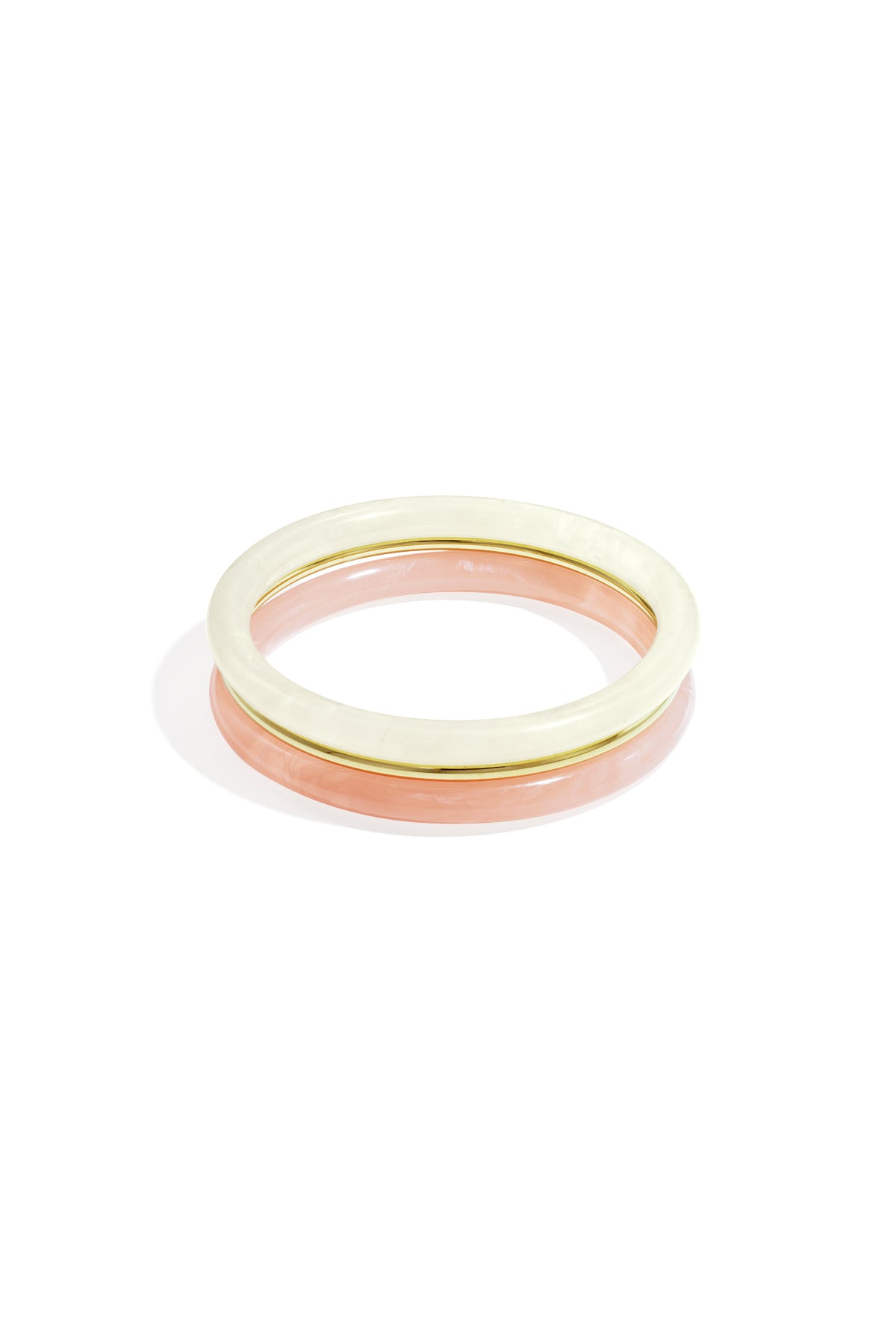 Bracelet jonc en acrylique pour femmes, forme ronde – plusieurs coloris