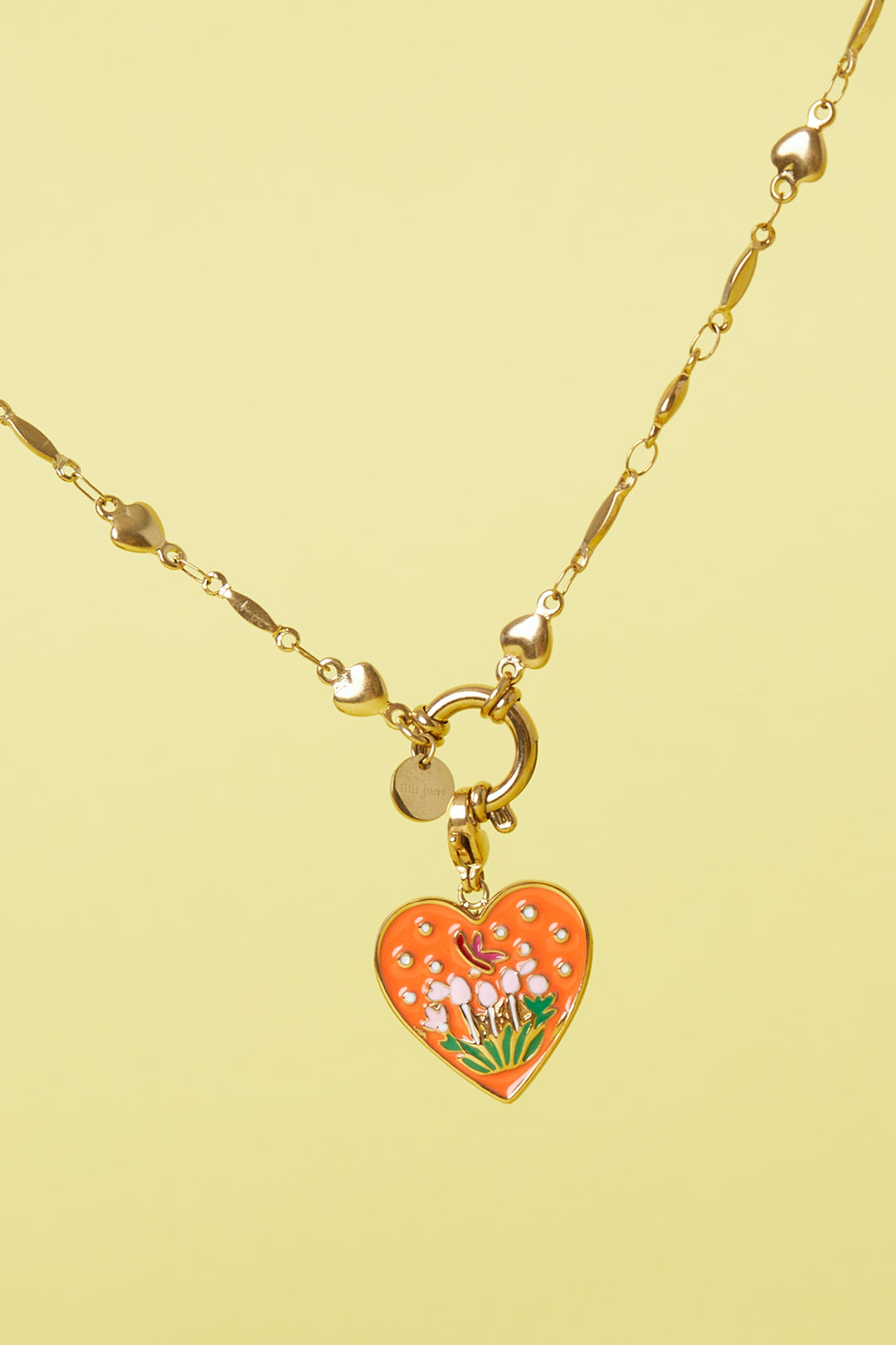Sieraden bedel hart met tulpen DIY