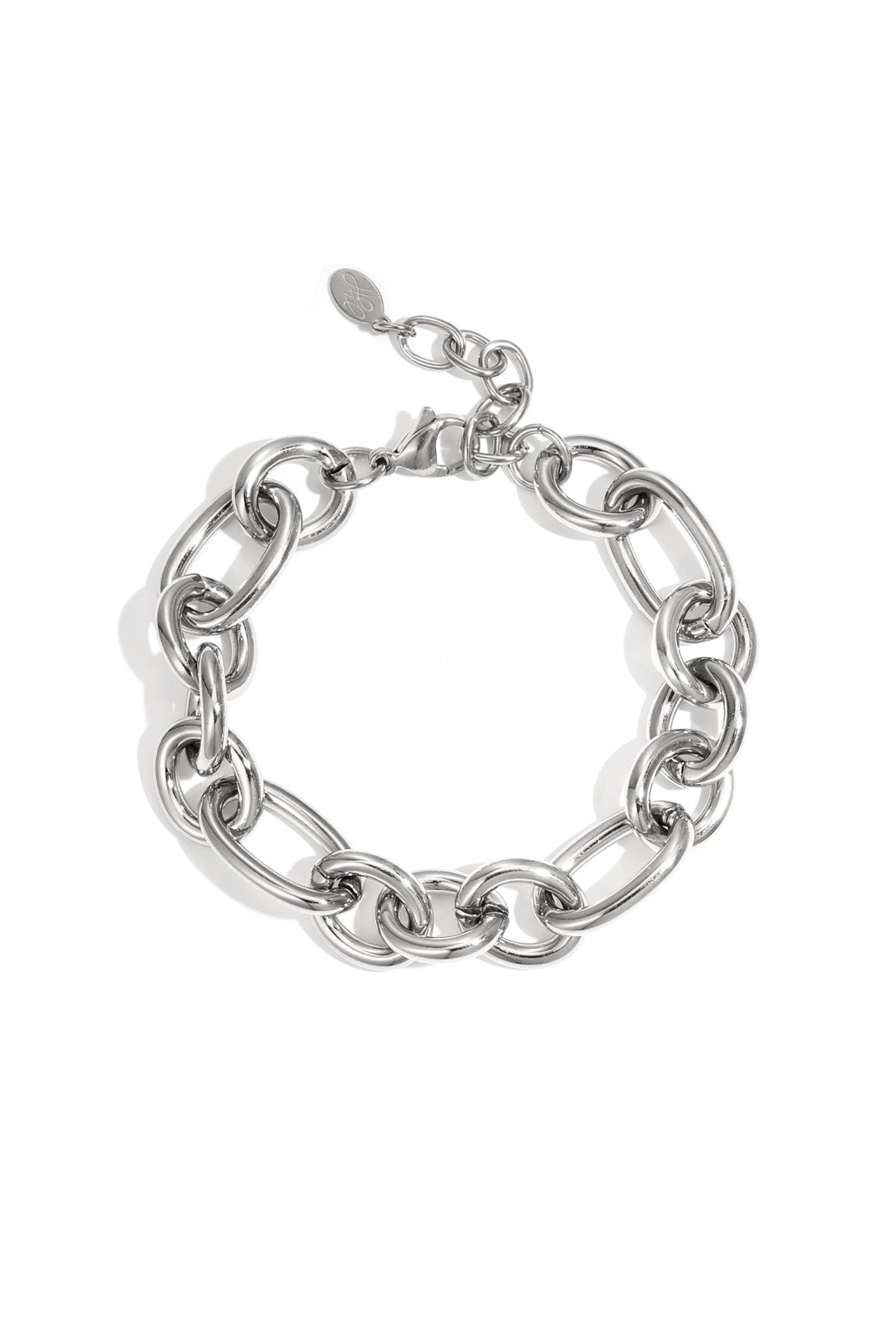 Bracelet maillons pour femme en acier inoxydable avec détails maillons – doré