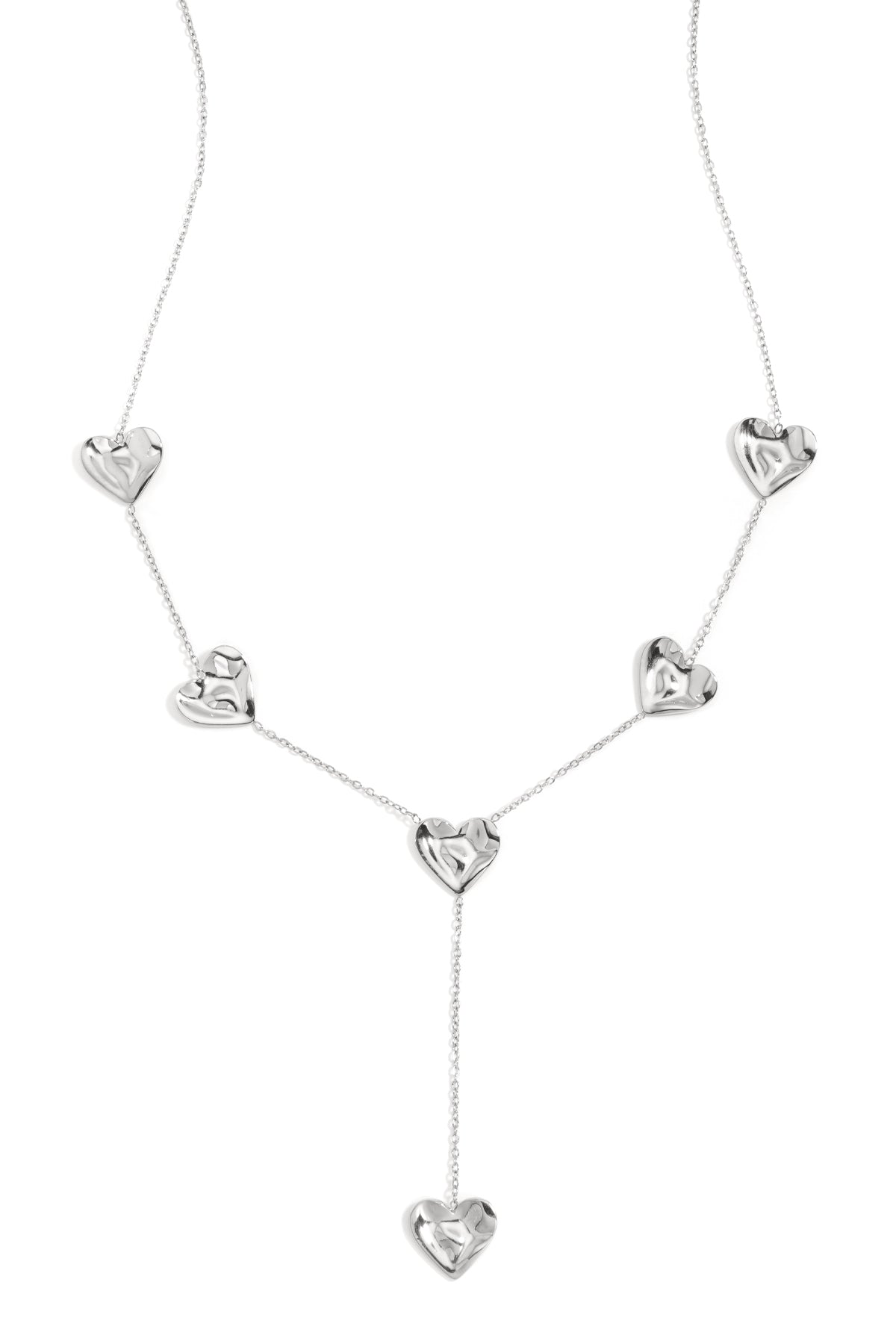 Y - vormige ketting met golvende harten