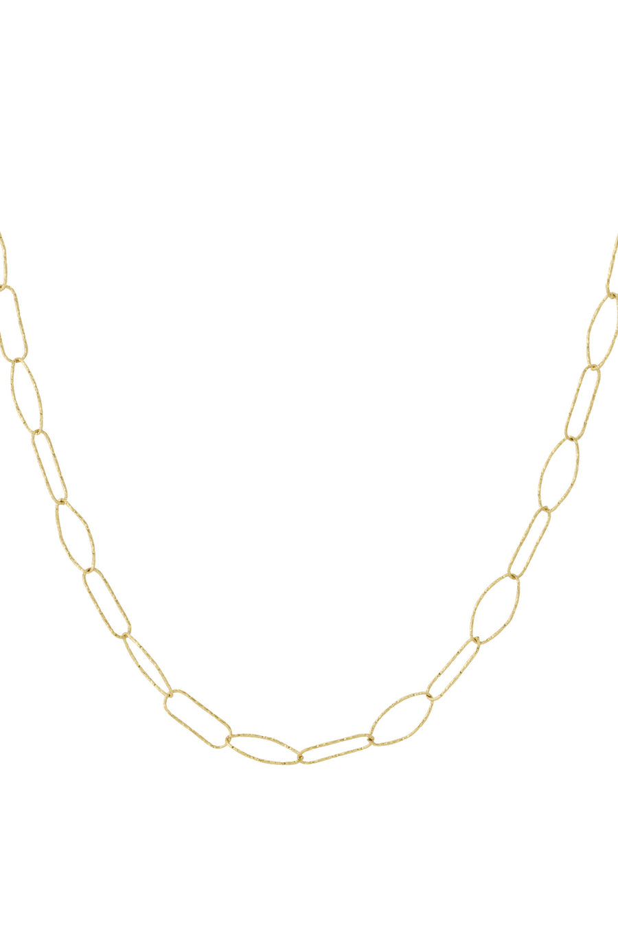Collier ras du cou à maillons pour femmes en acier inoxydable 304 – couleur or