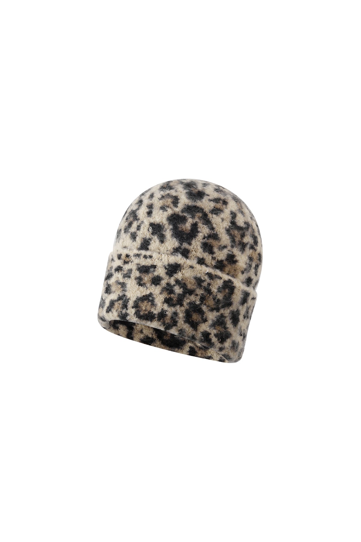 Chapeau 100 % polyester pour femme à imprimé léopard – décontracté