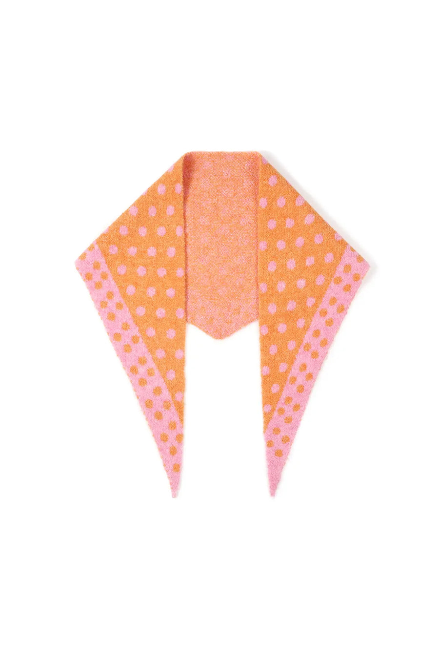 Écharpe d'été pour femmes à pois – orange et rose – décontractée