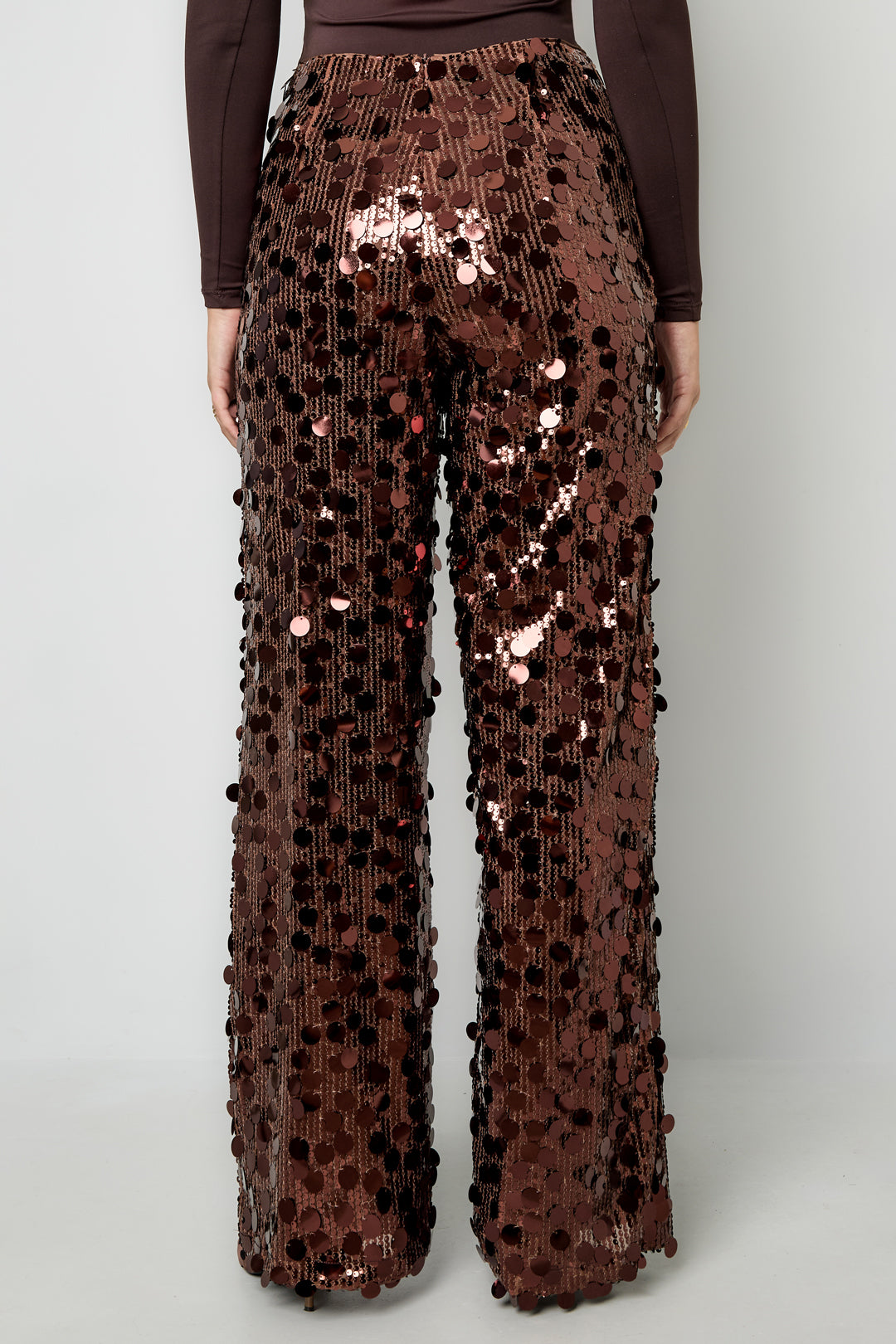 Dames broek met rechte pijpen en pailletten – productfoto 10