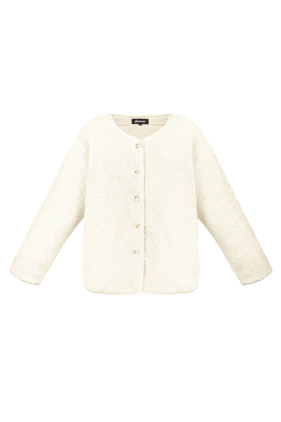 Dames teddy coat van geweven polyester