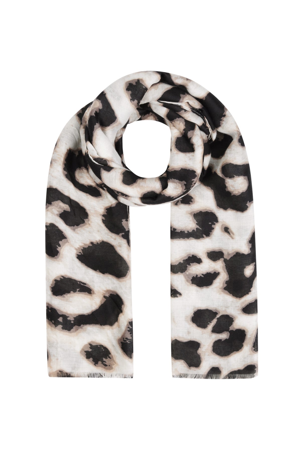 Foulard d'été en polyester pour femme – beige et gris
