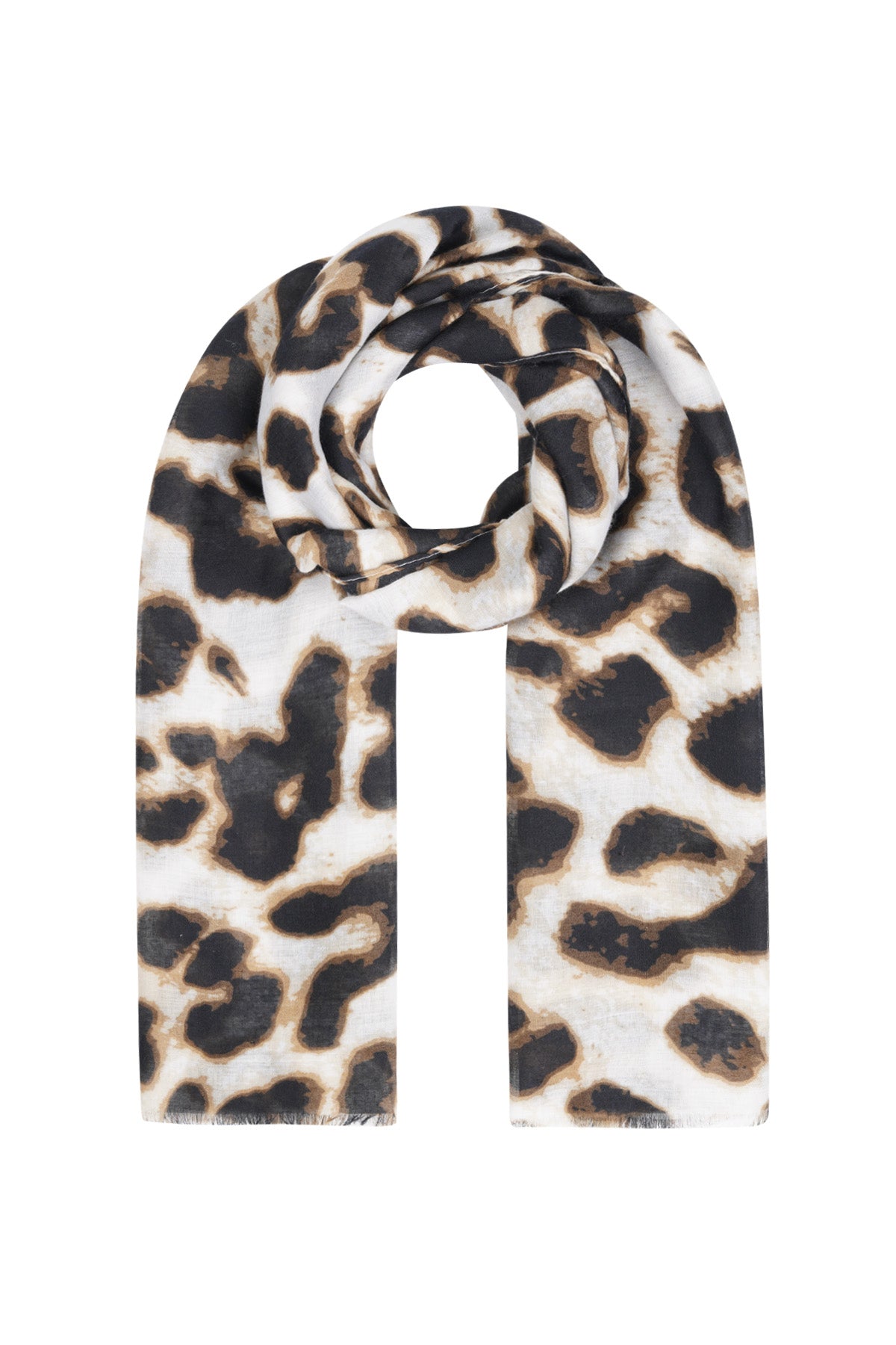 Foulard d'été en polyester pour femme – beige et gris