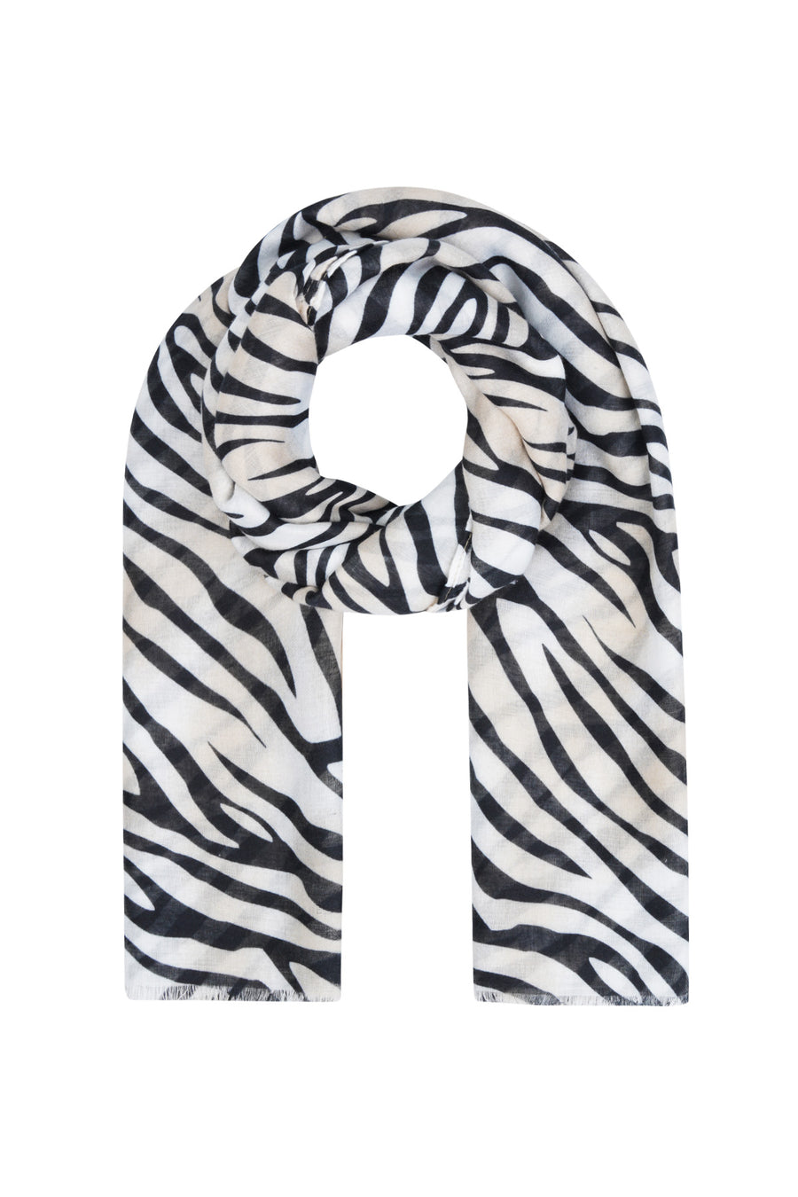 Écharpe d'été pour femme en polyester imprimé animal – beige