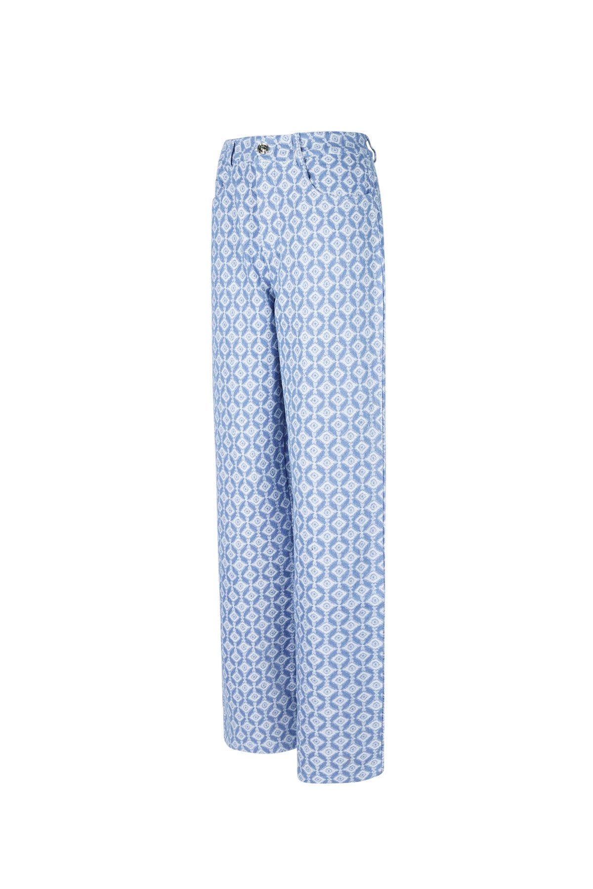 Jean droit pour femme à motif géométrique – photo 9