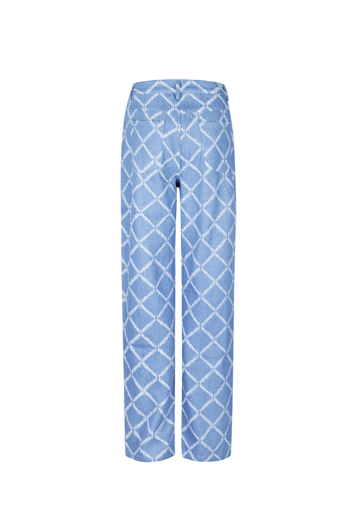 Jean pour femme à motif carreaux et coupe droite – photo 9