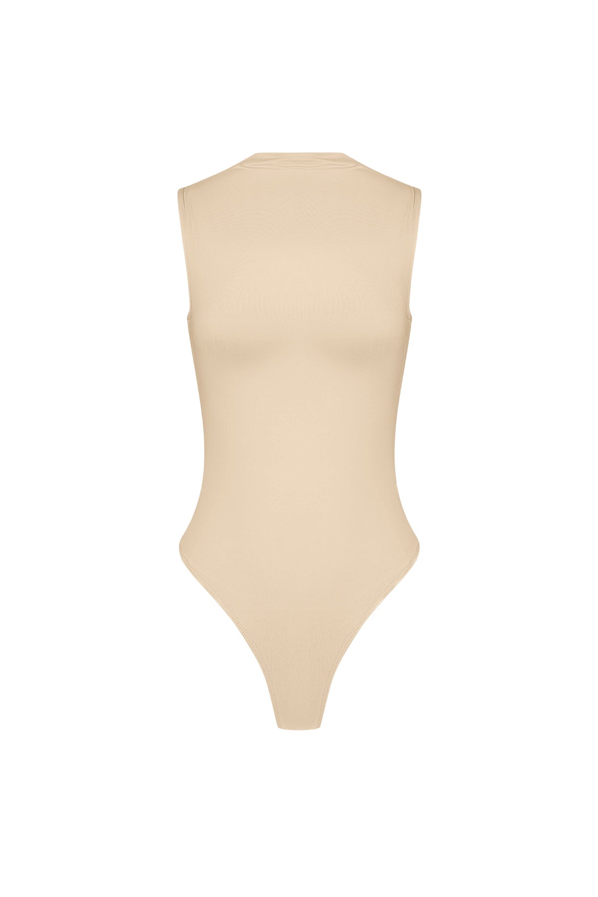 Elastische Tricot Vrouwen Body High Neck Minimalistisch Ontwerp