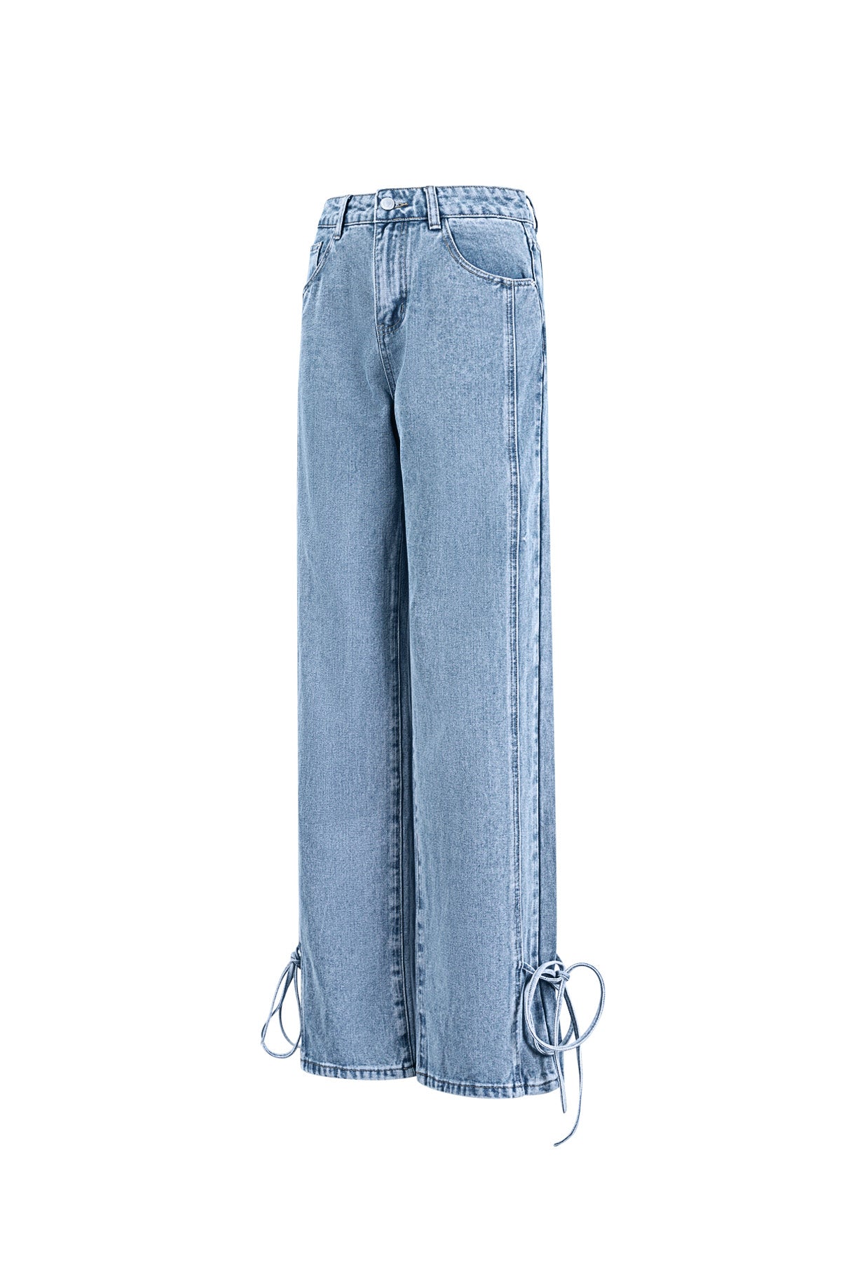 Jeans femme à bouton fantaisie et coupe droite – photo 11