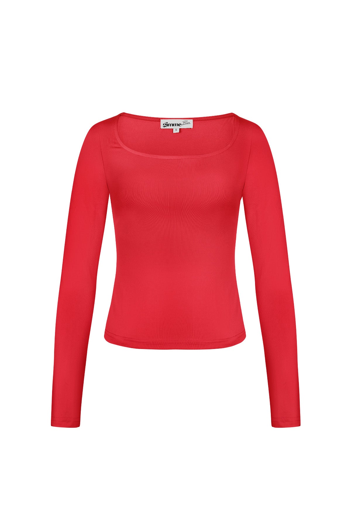 Women's square neck fitted crop top