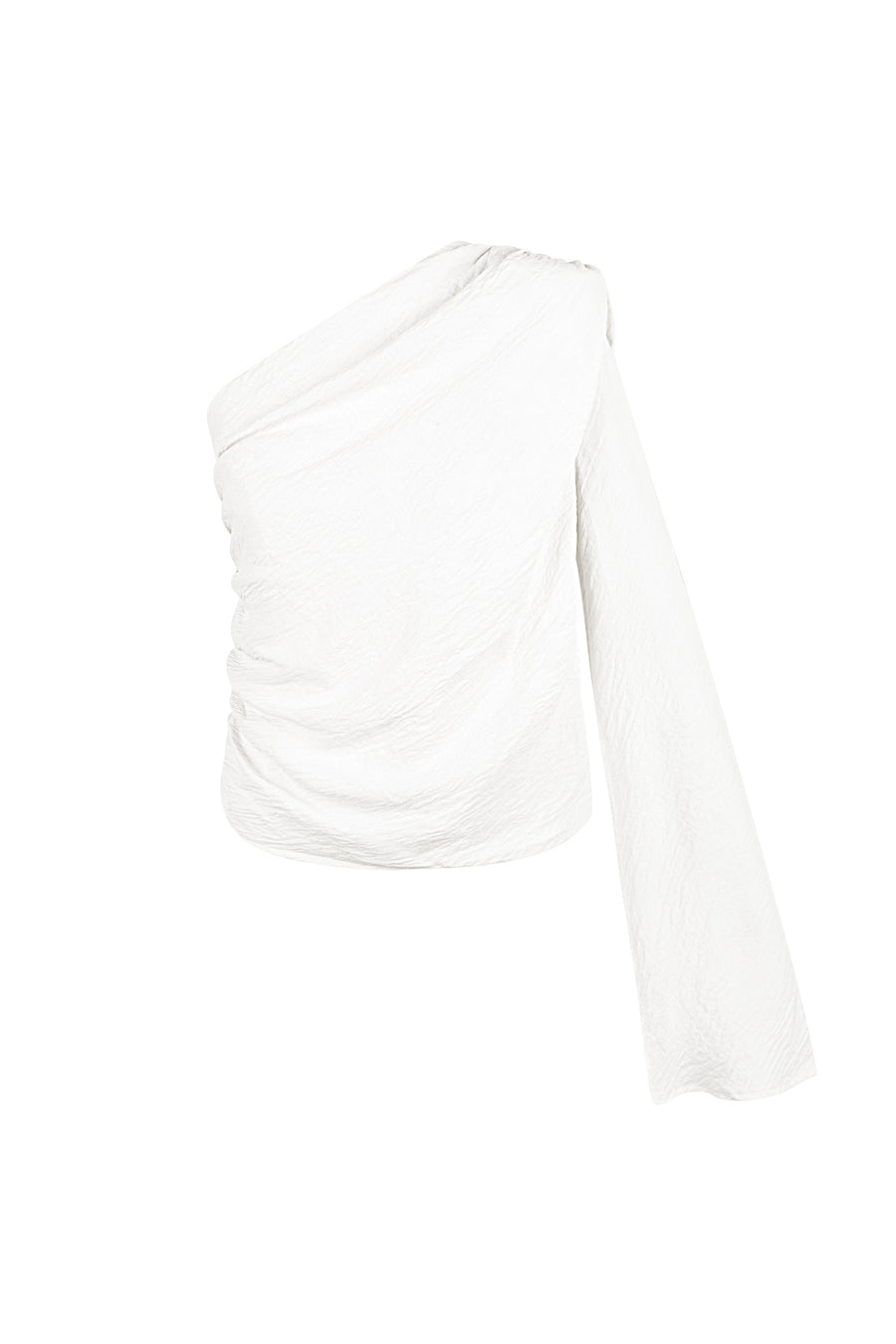 Haut asymétrique à une épaule et manches longues pour femme