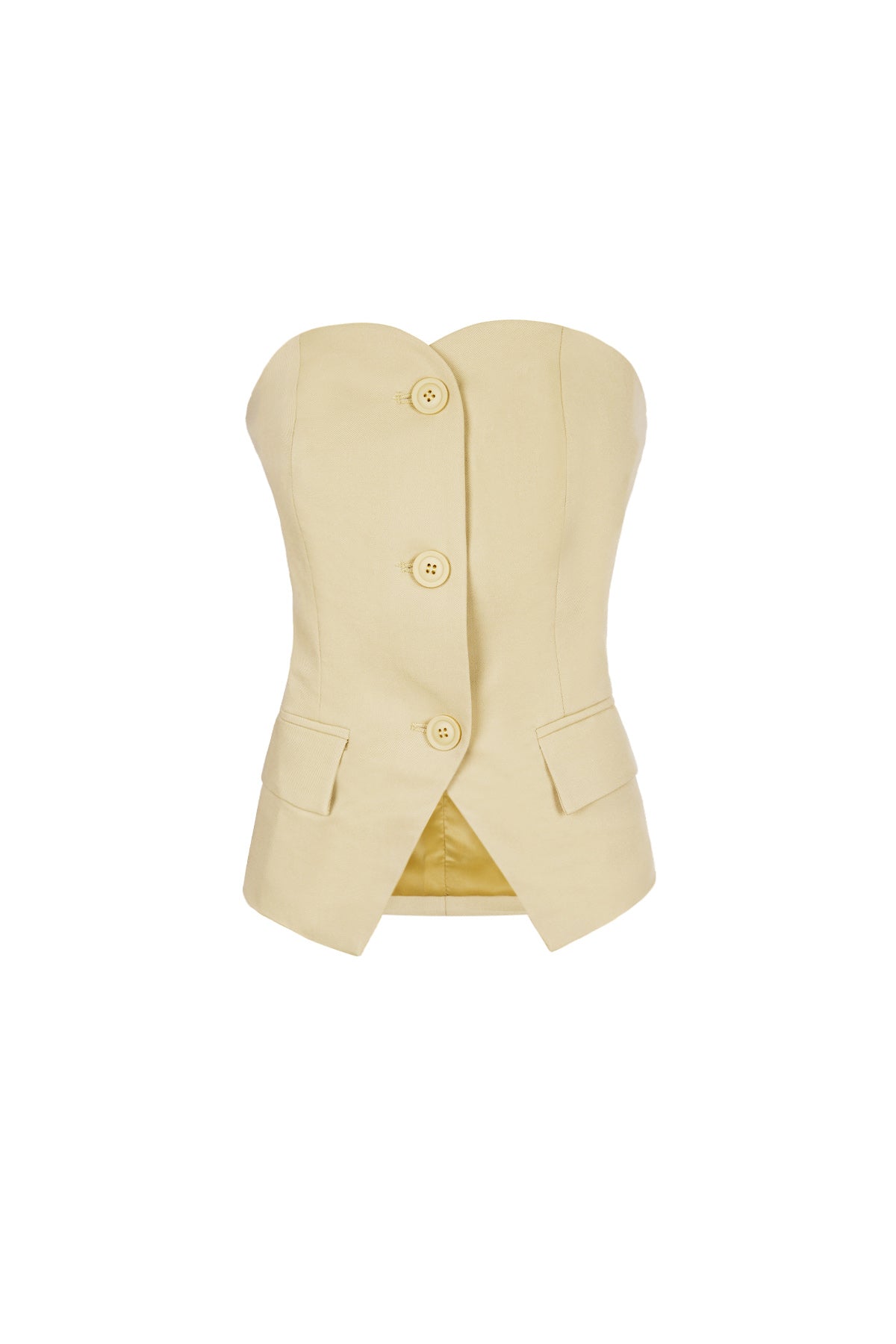 Top sans manches pour femme avec boutonnage et coupe structurée