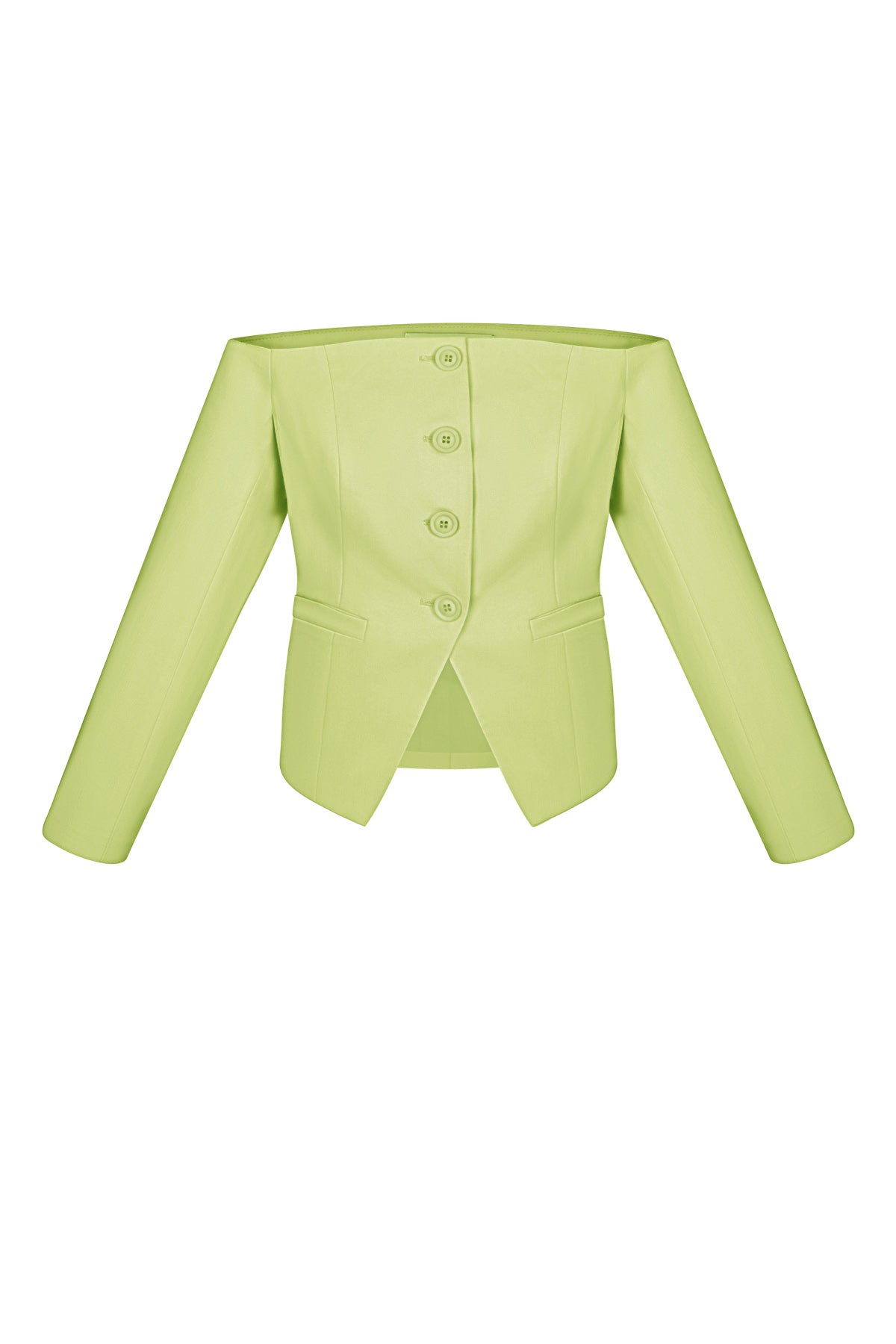 Polyester Vrouwen Off-Shoulder Lange Mouw Top Gesloten Voorkant Ontwerp