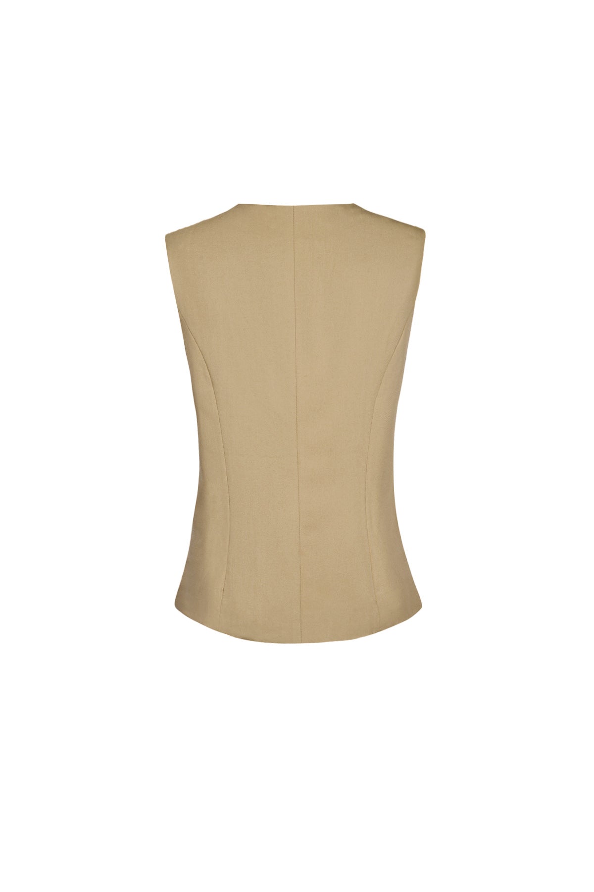 Dames gestructureerde mouwloze top met knoopsluiting – productfoto 7
