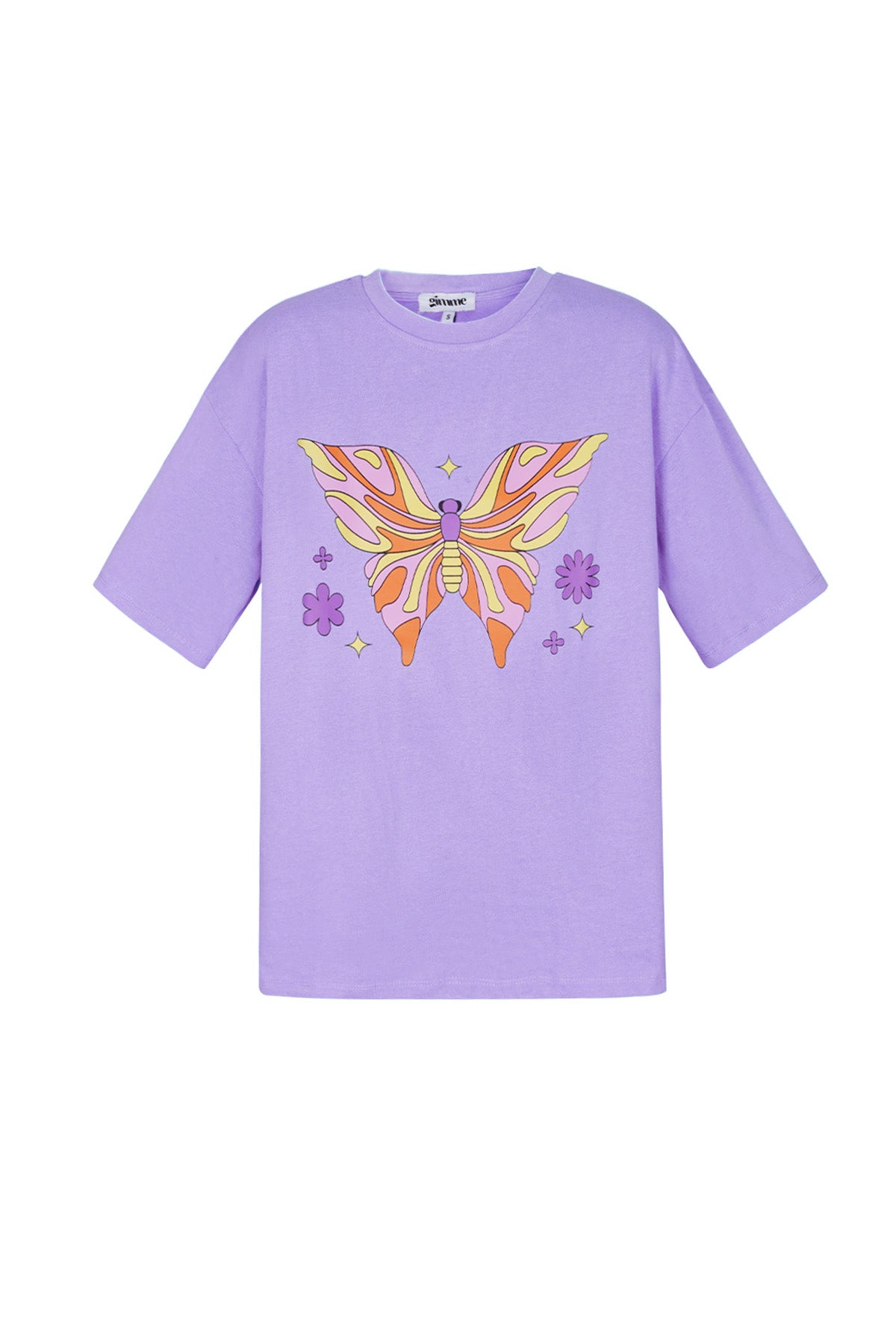 T-shirt pour femme avec imprimé papillon et coupe oversize