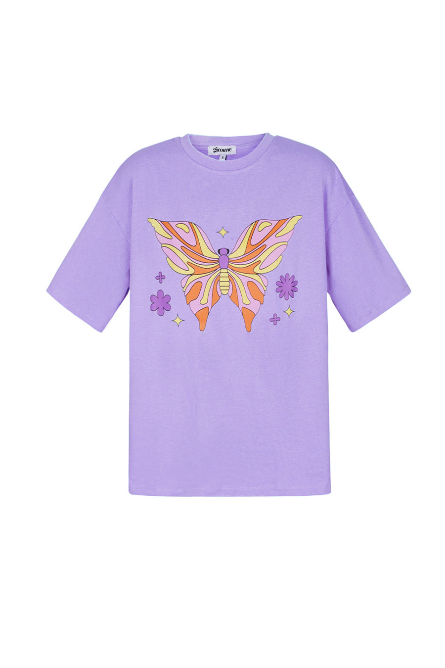 Cotton Vrouwen T-shirt Oversized Vlinder Print