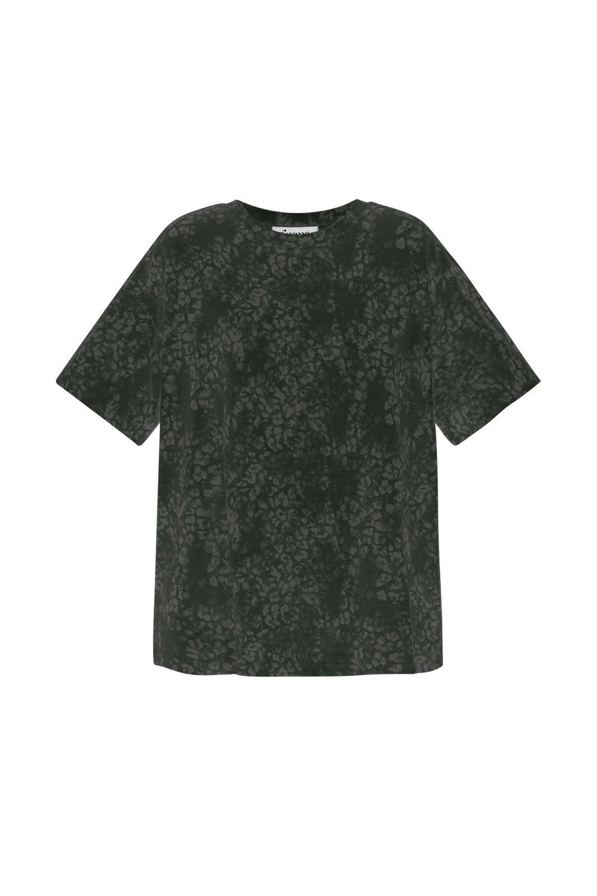 Women's T-shirt with leopard print and oversized fit