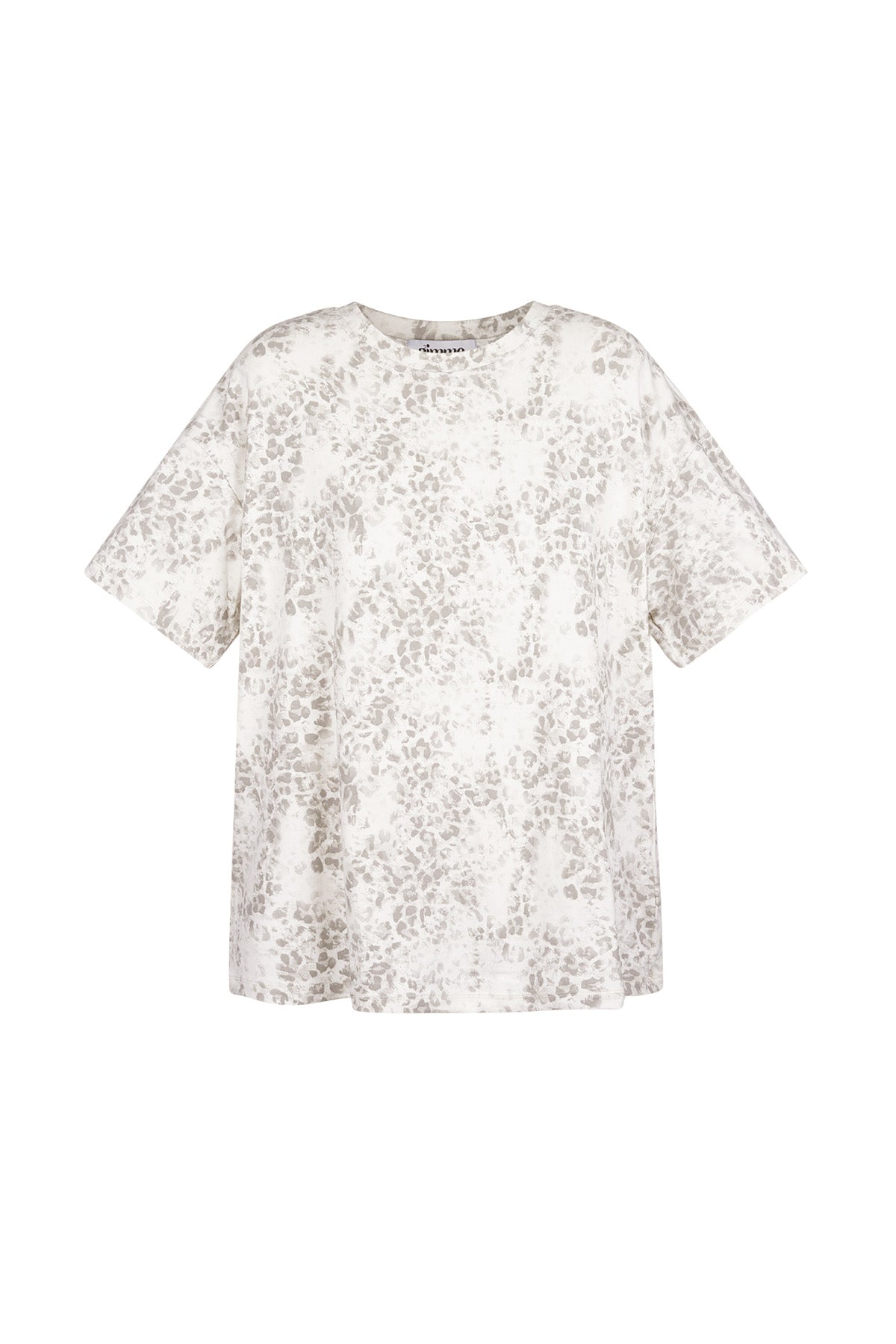 Women's T-shirt with leopard print and oversized fit