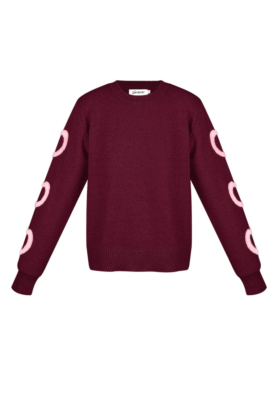 Pull en maille pour femme avec motif cœur et col rond