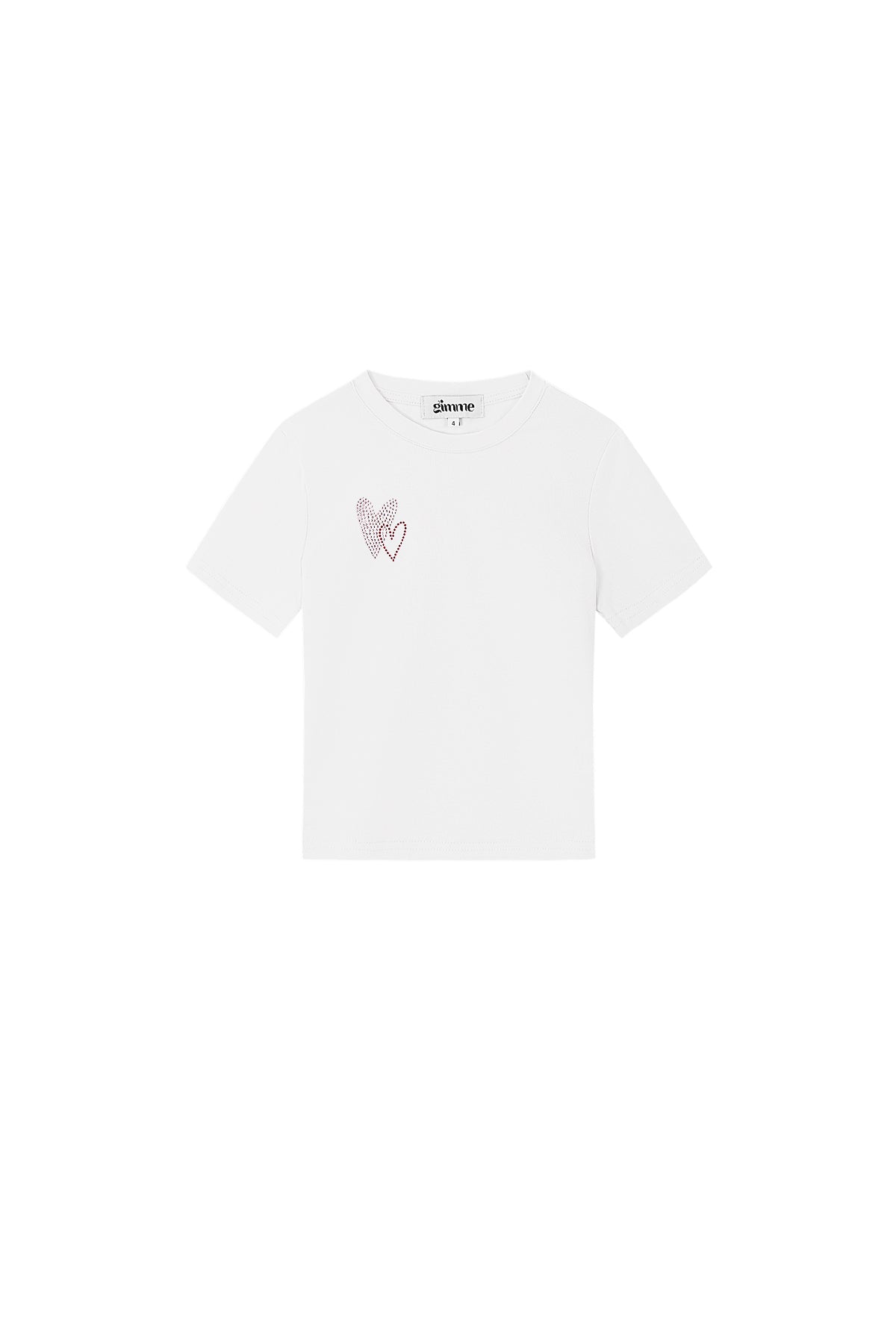 T-shirt enfant avec broderie cœur et col rond