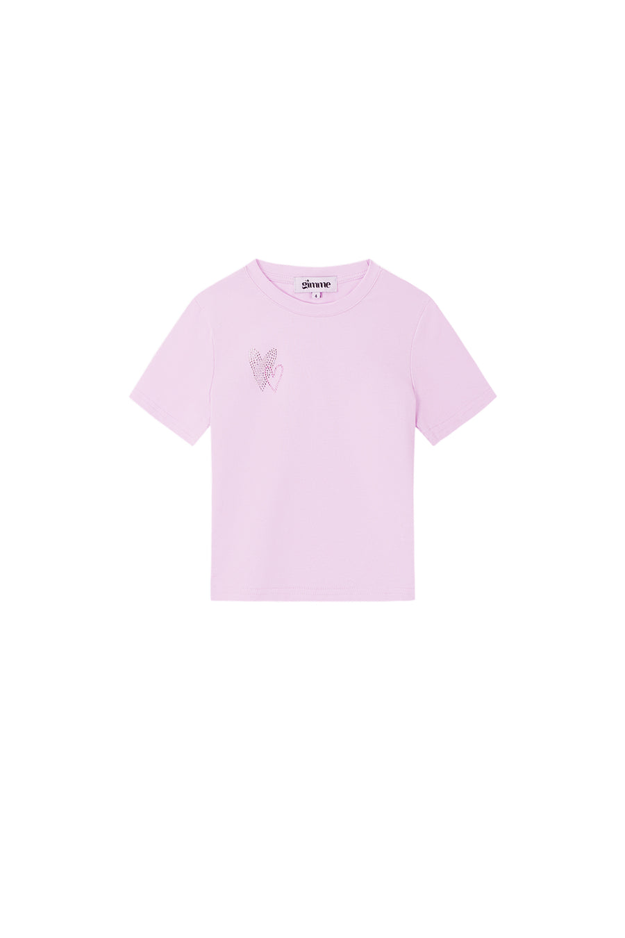 T-shirt enfant avec broderie cœur et col rond