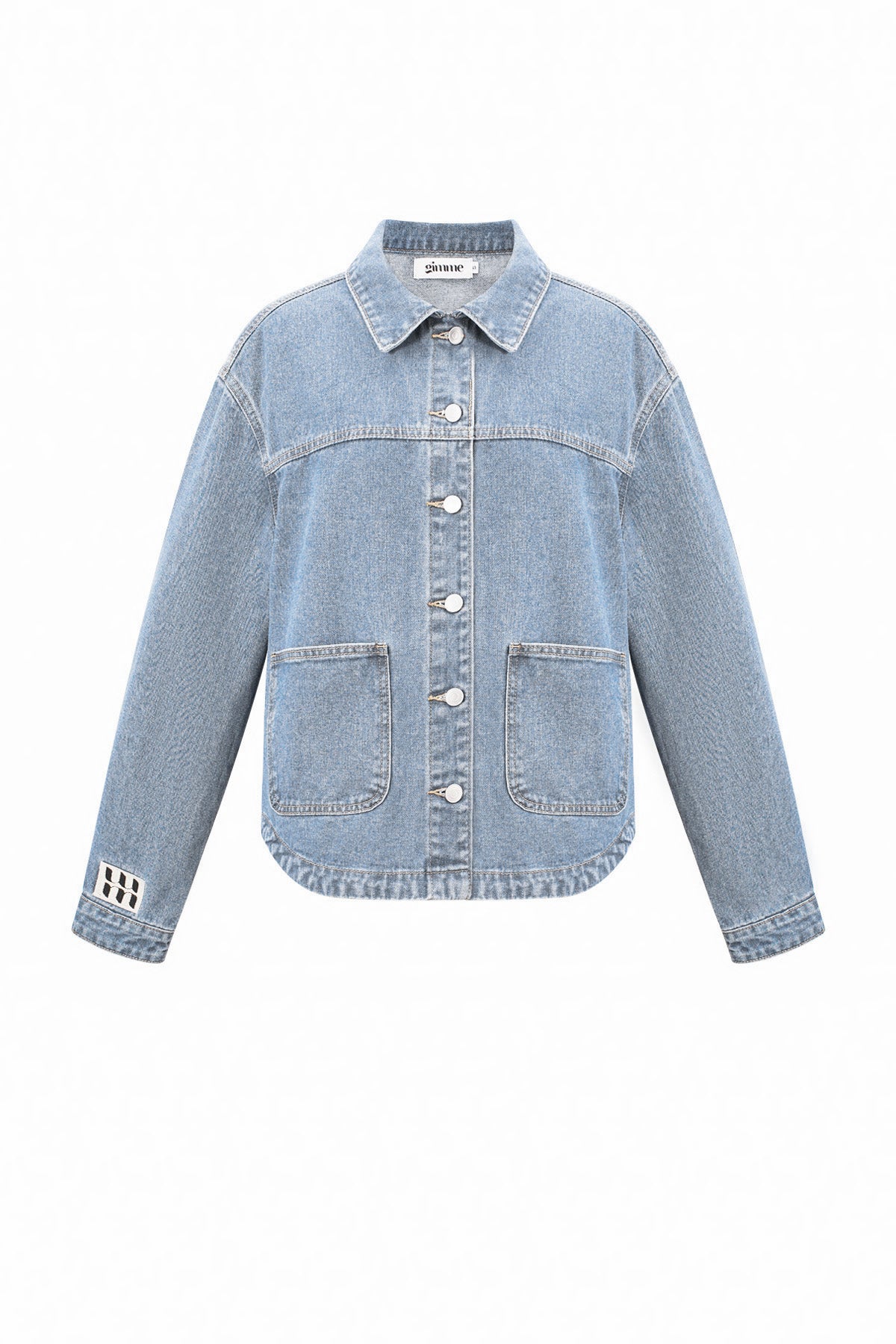 Women's denim jacket with patch detail