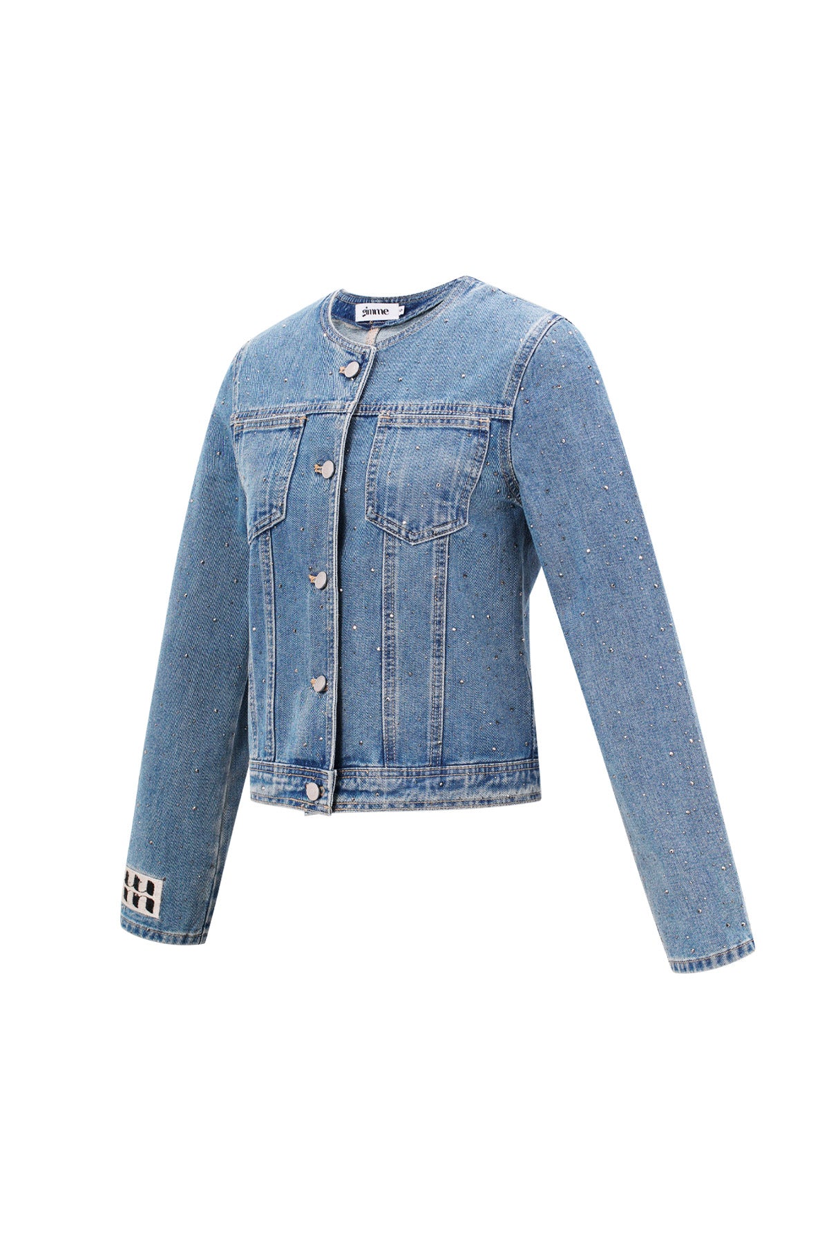 Women's short denim jacket - blue – image 7