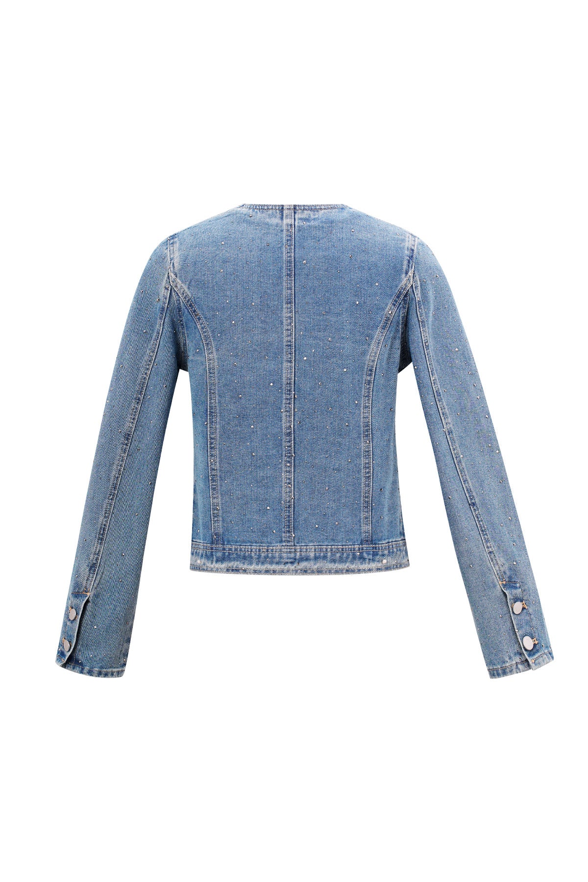 Women's short denim jacket - blue – image 8