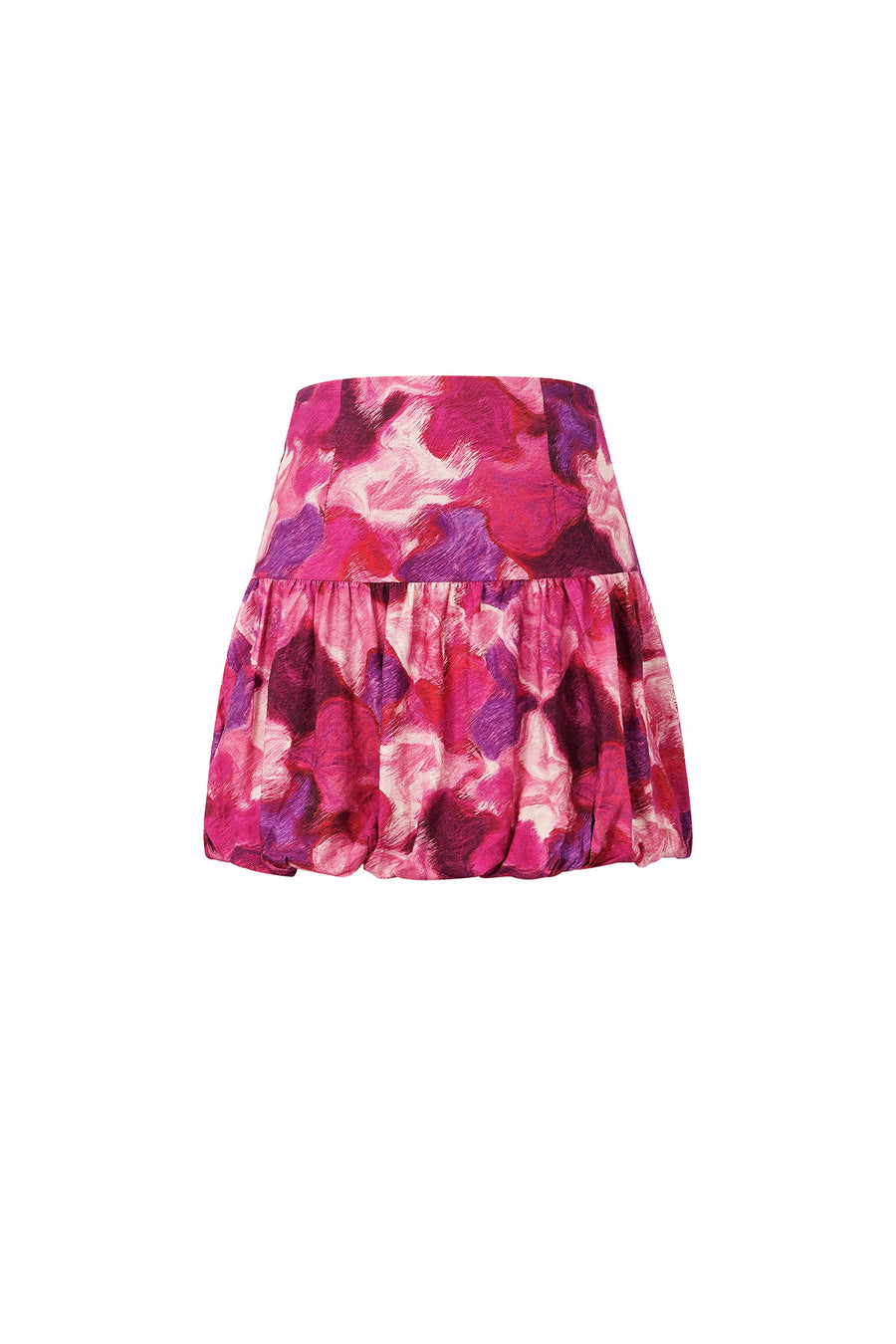 Mini-jupe à volants pour femme – fuchsia