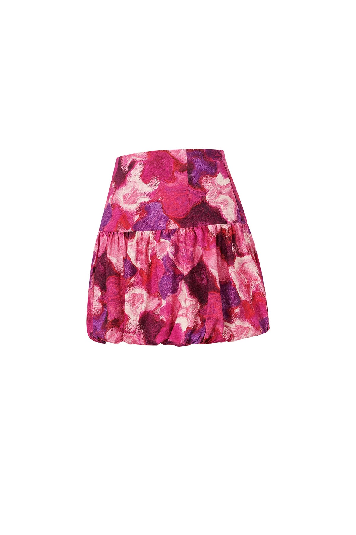 Mini-jupe à volants pour femme – fuchsia – photo 4