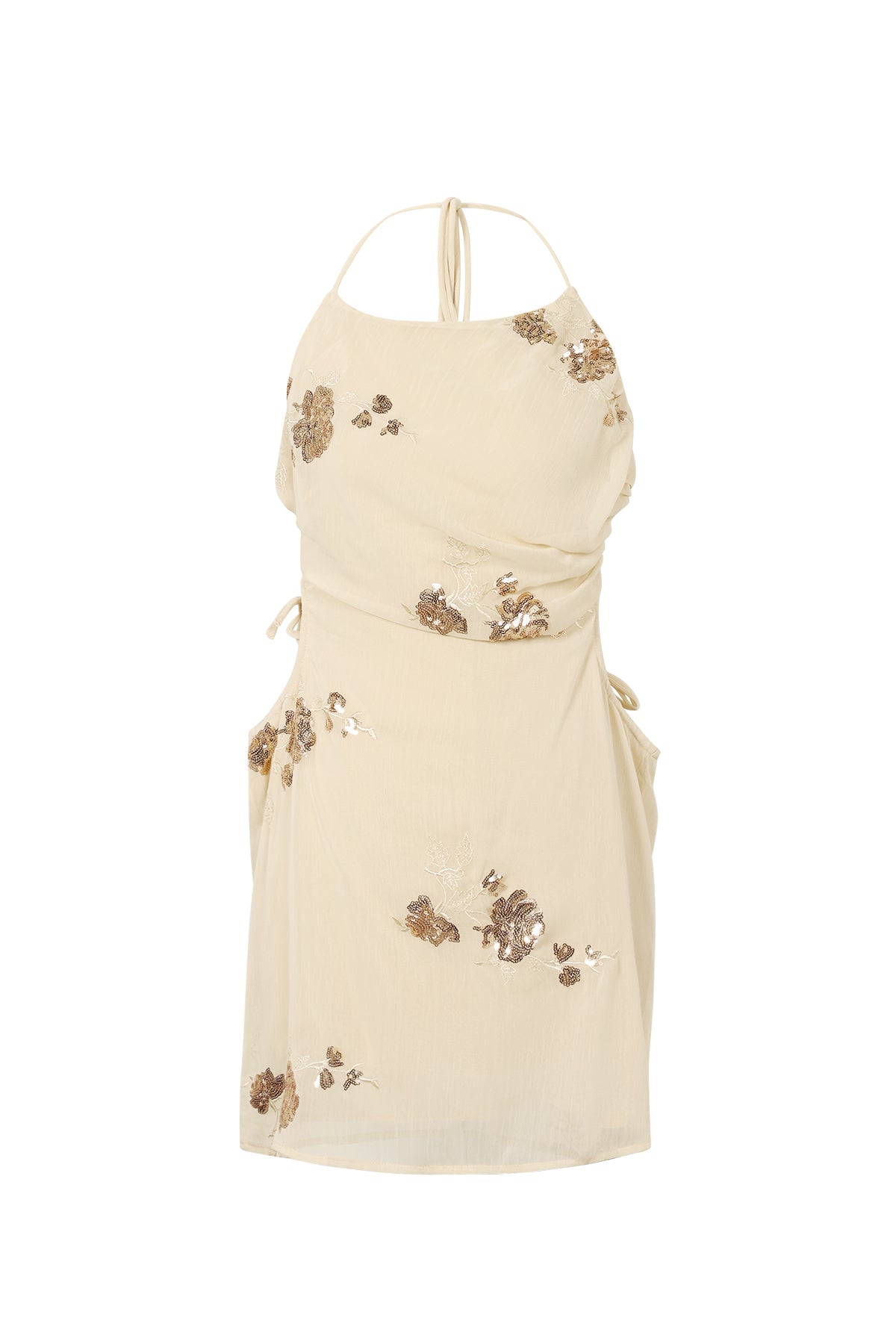 Robe femme à imprimé floral et broderies