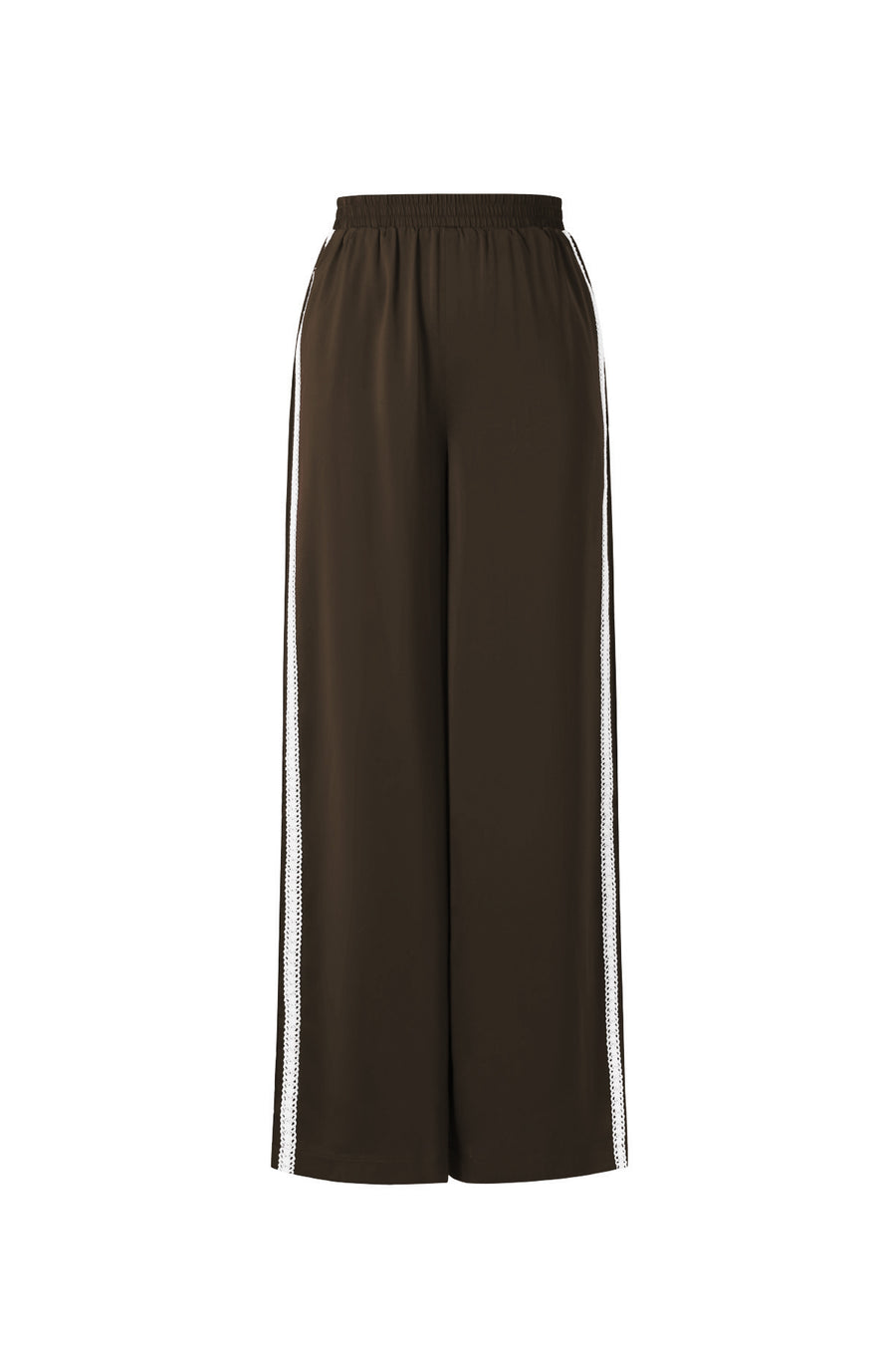 Dames sportieve broek met rechte pijpen en kleurcontrast