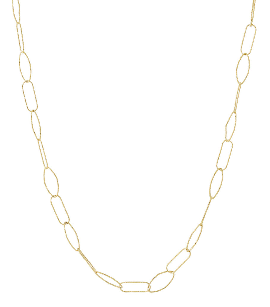 Long chain for women made of 304 stainless steel with link detail - gold-colored